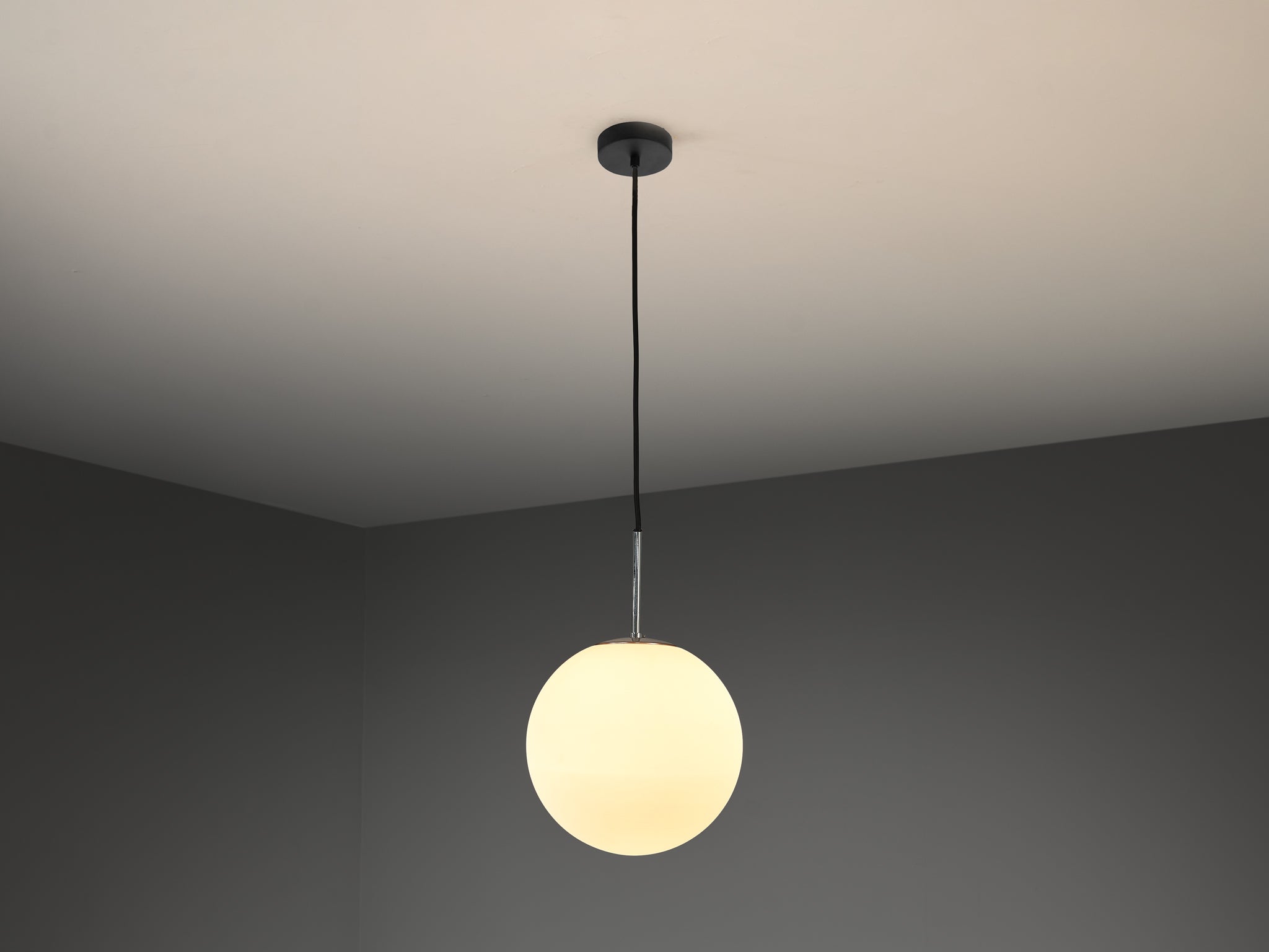 Pendants with White Glass Spheres lighting Morentz