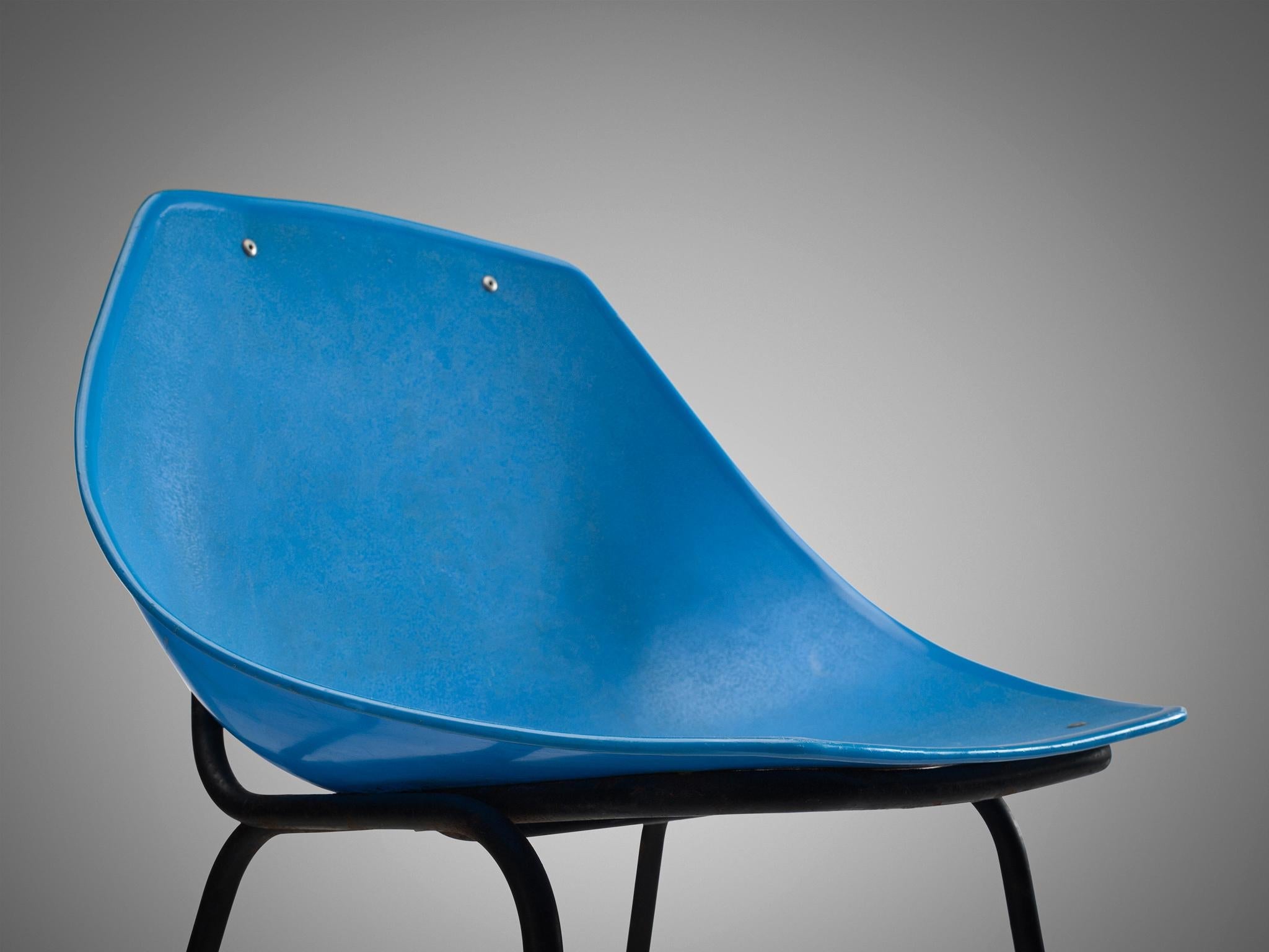 Pierre Guariche for Meurop Set of Six 'Coquillage' Dining Chairs seating Morentz