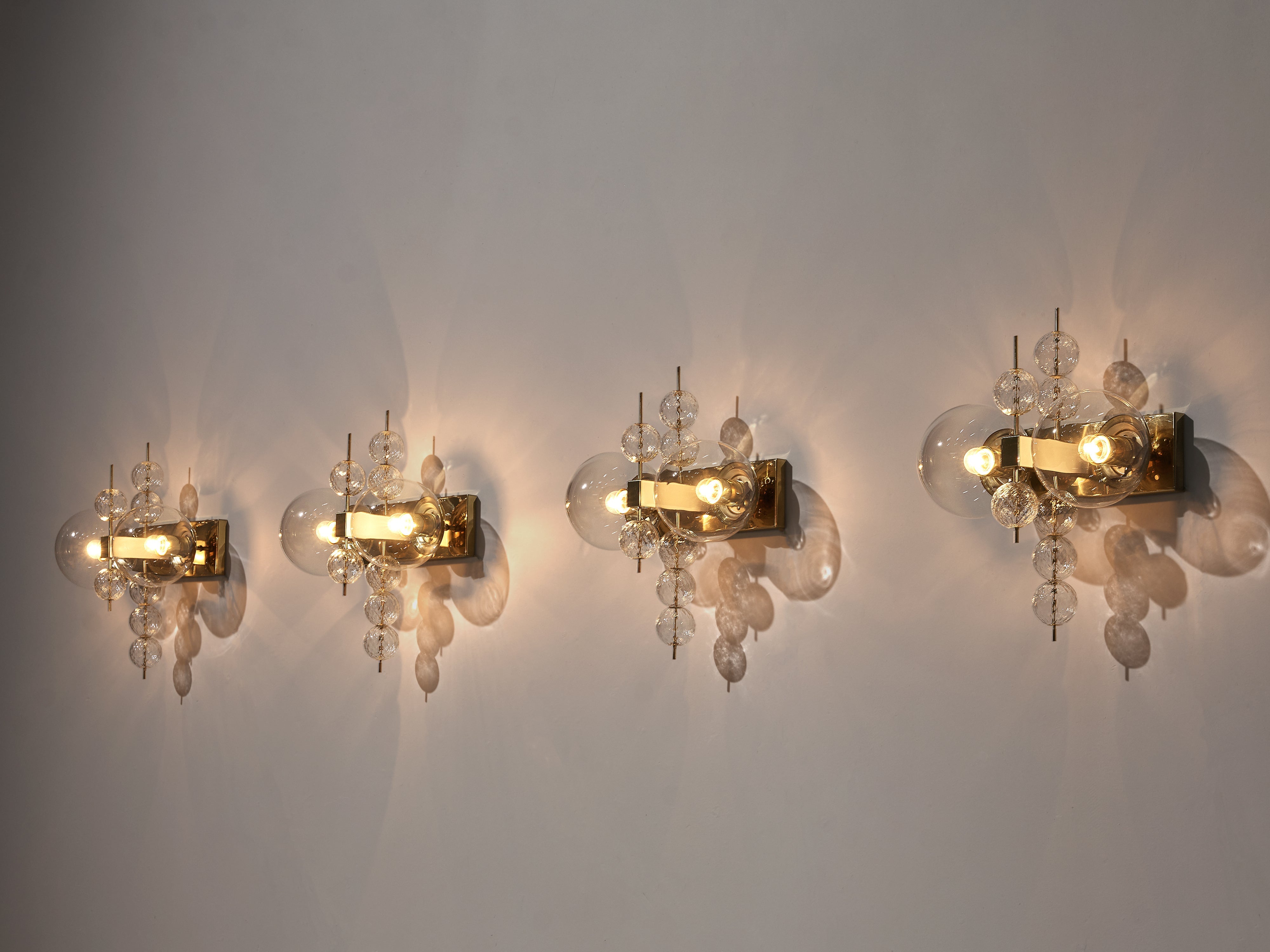Wall Lights in Brass and Glass lighting Morentz