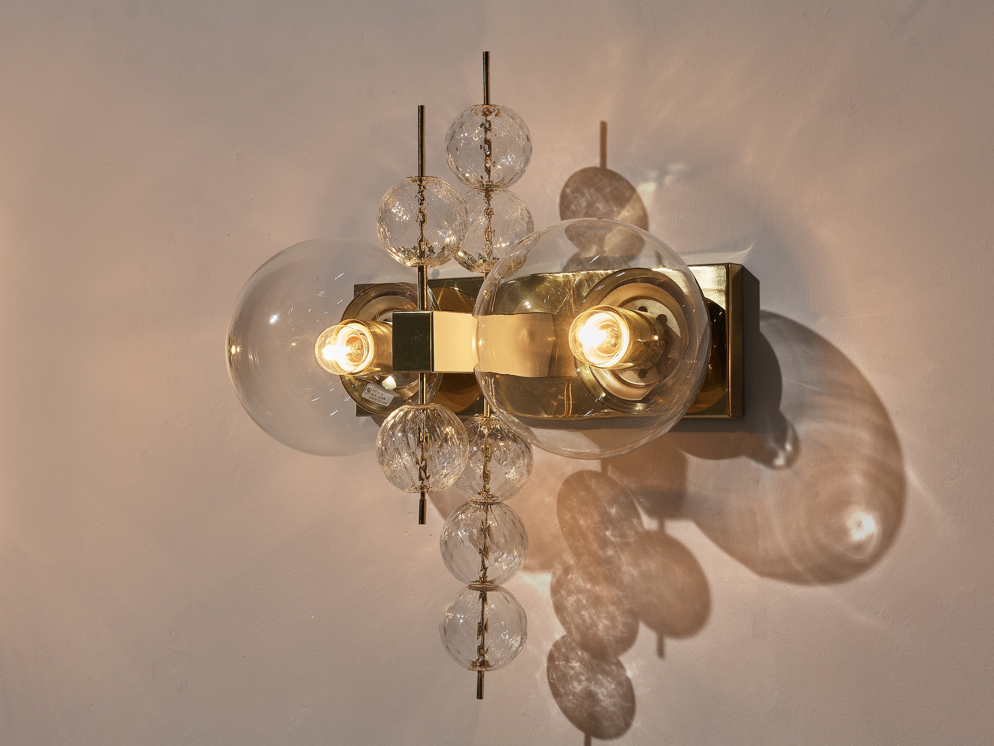 Wall Lights in Brass and Glass lighting Morentz