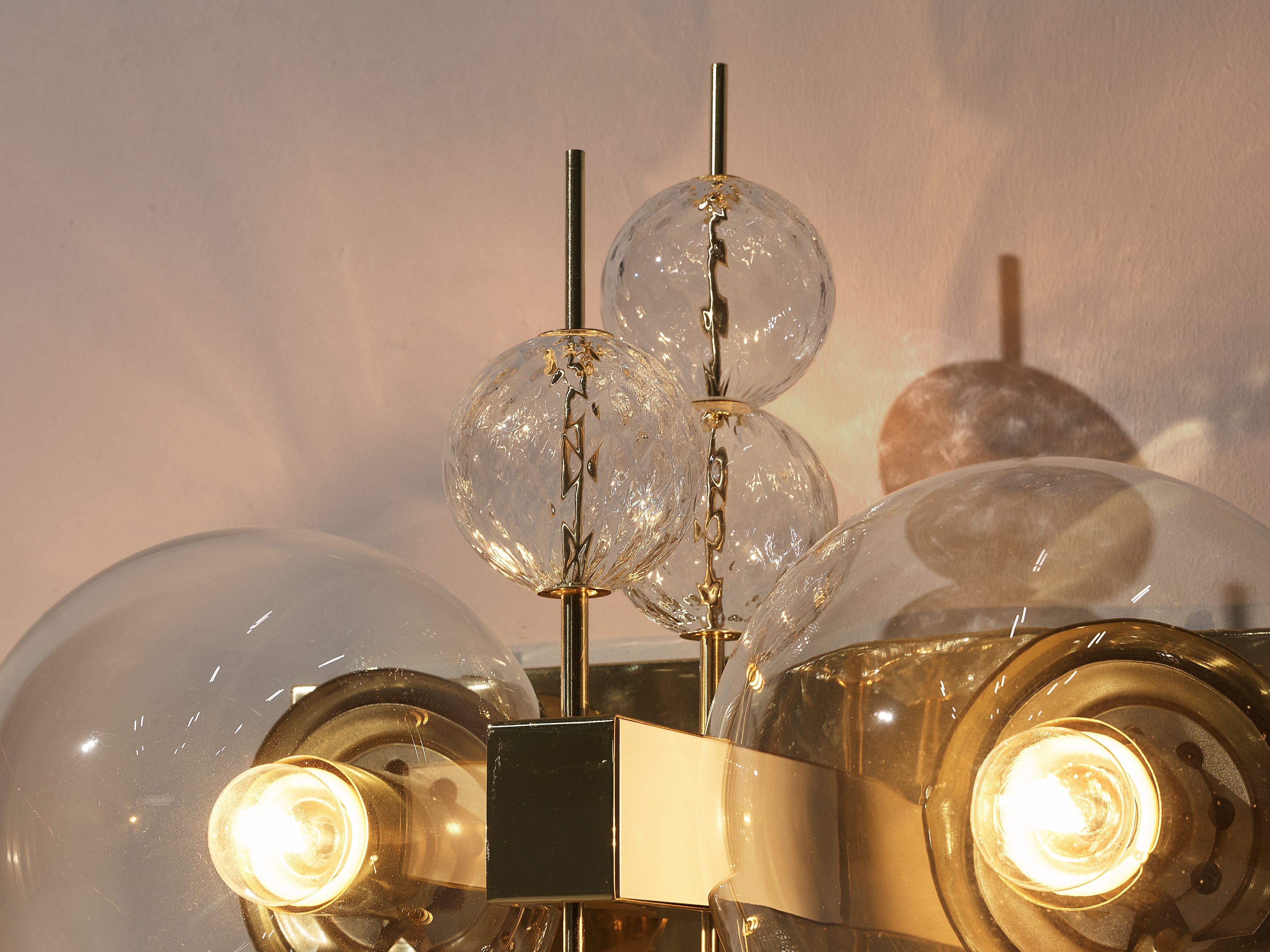 Wall Lights in Brass and Glass lighting Morentz