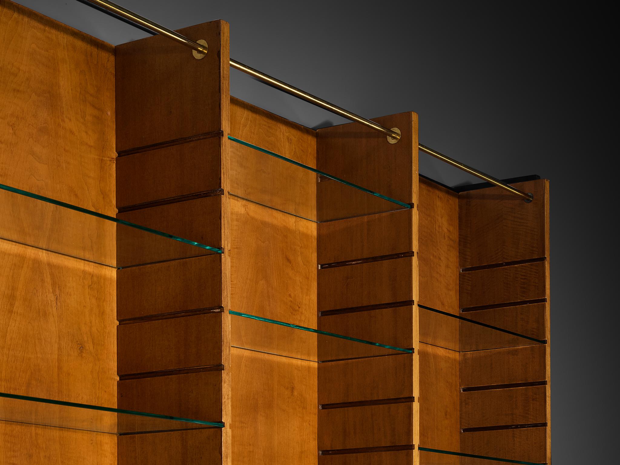 Studio B.B.P.R. Large Library in Walnut and Glass case pieces and storage cabinets Morentz