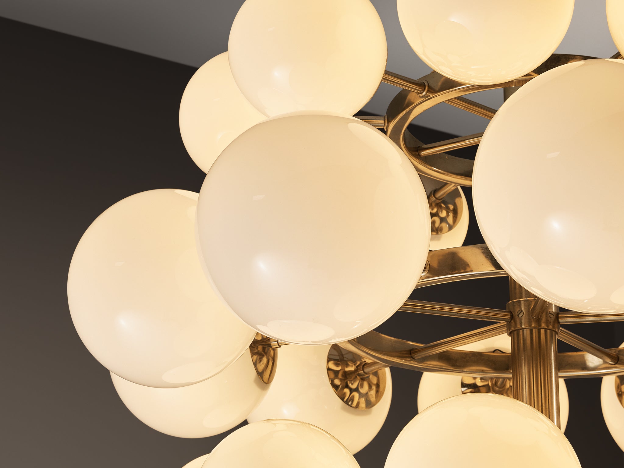 Large Sputnik Chandelier with Thirty White Glass Globes 125cm/49.21in. lighting Morentz