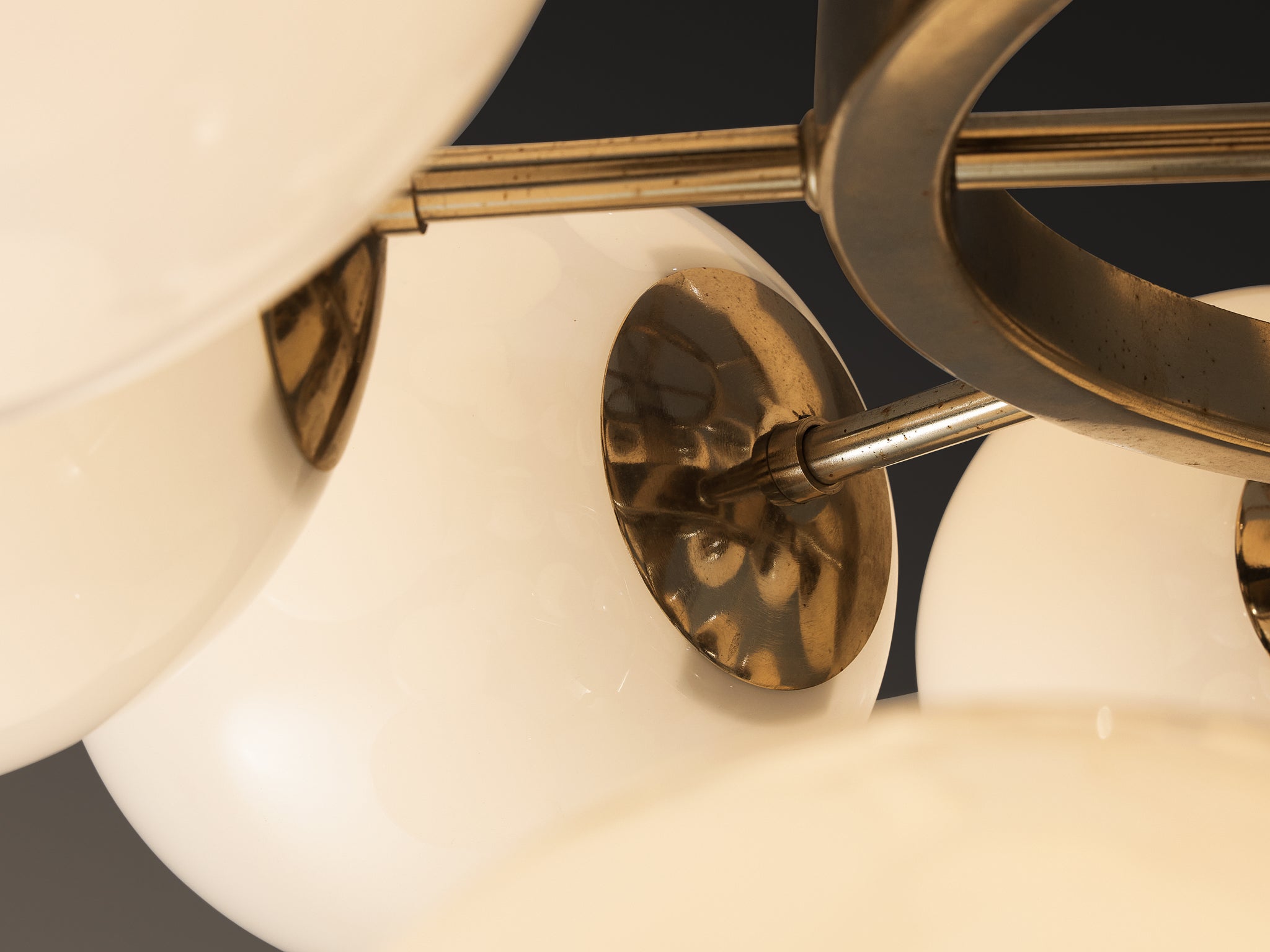 Large Sputnik Chandelier with Thirty White Glass Globes 125cm/49.21in. lighting Morentz