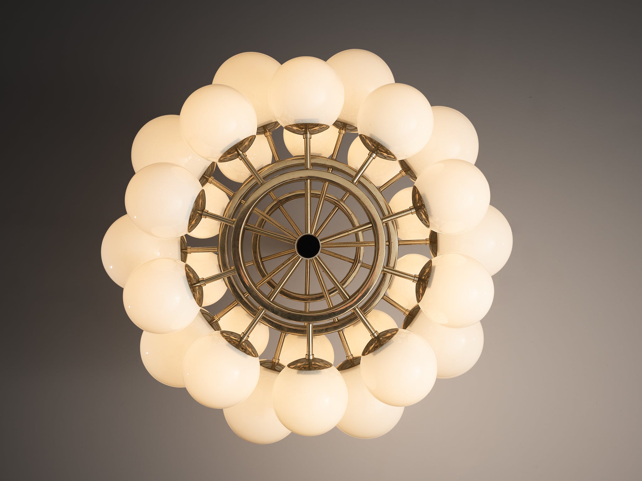 Large Sputnik Chandelier with Thirty White Glass Globes 125cm/49.21in. lighting Morentz