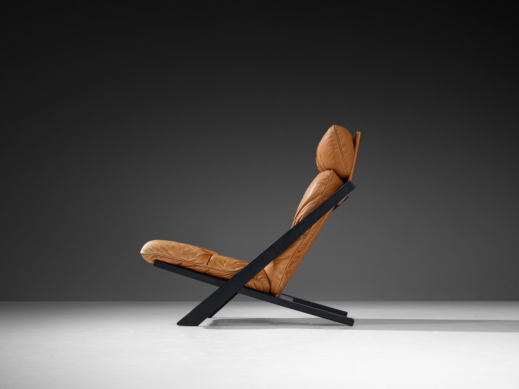 Ueli Berger for De Sede 'DS-80' Lounge Chair in Cognac Leather Seating Morentz
