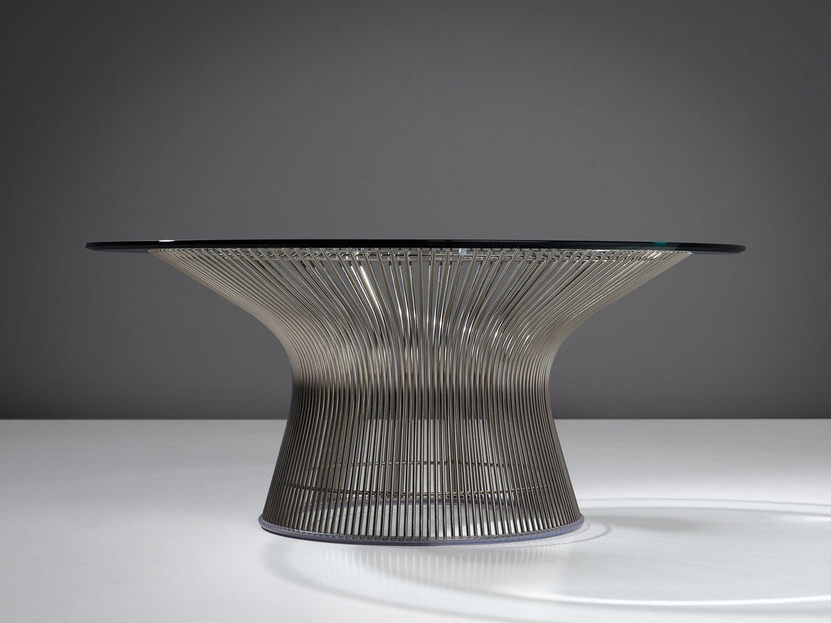 Warren Platner for Knoll Coffee Table in Steel and Glass Tables Morentz
