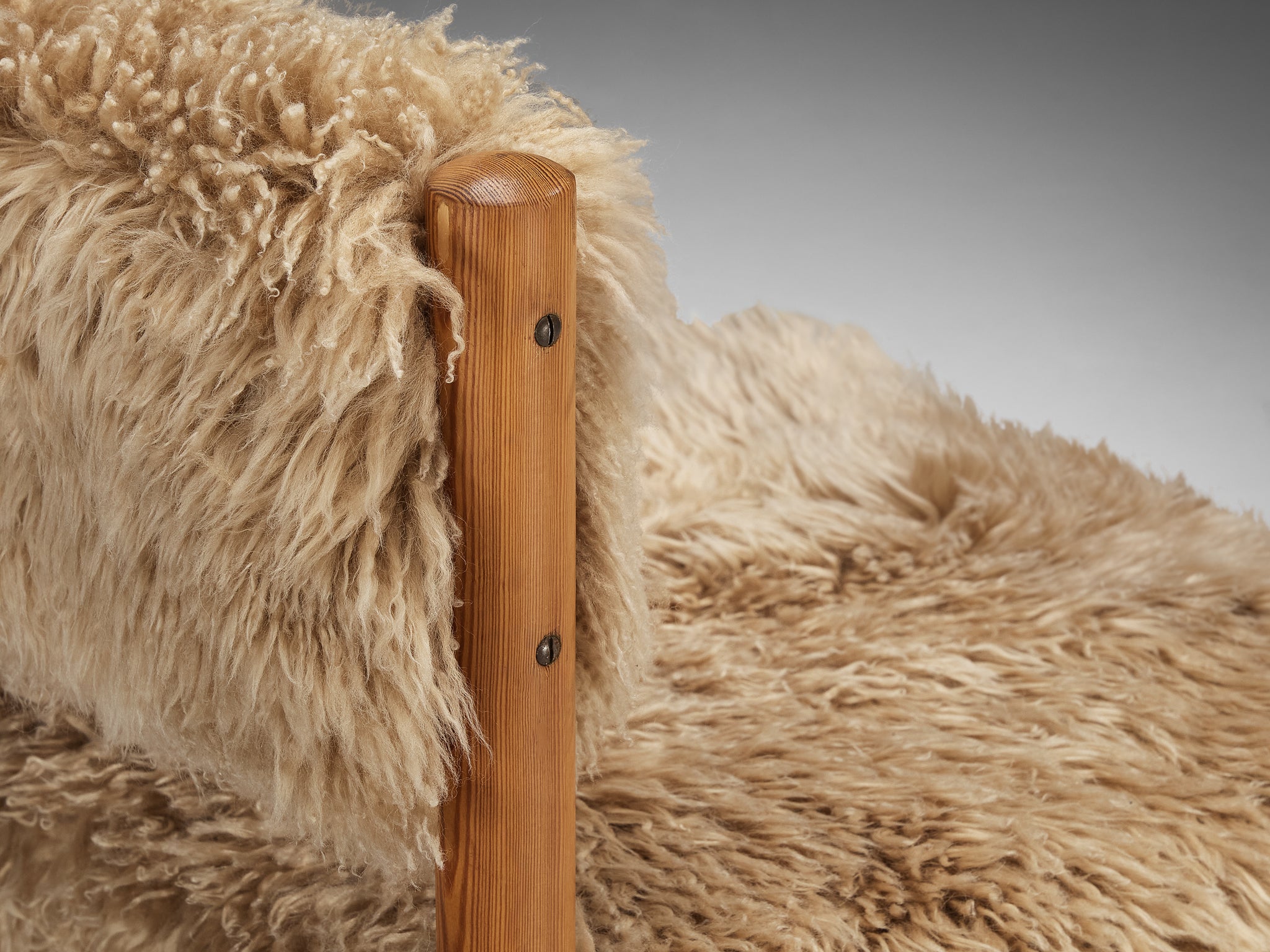 Dining Chairs in Pine and Sheepskin Seating Morentz