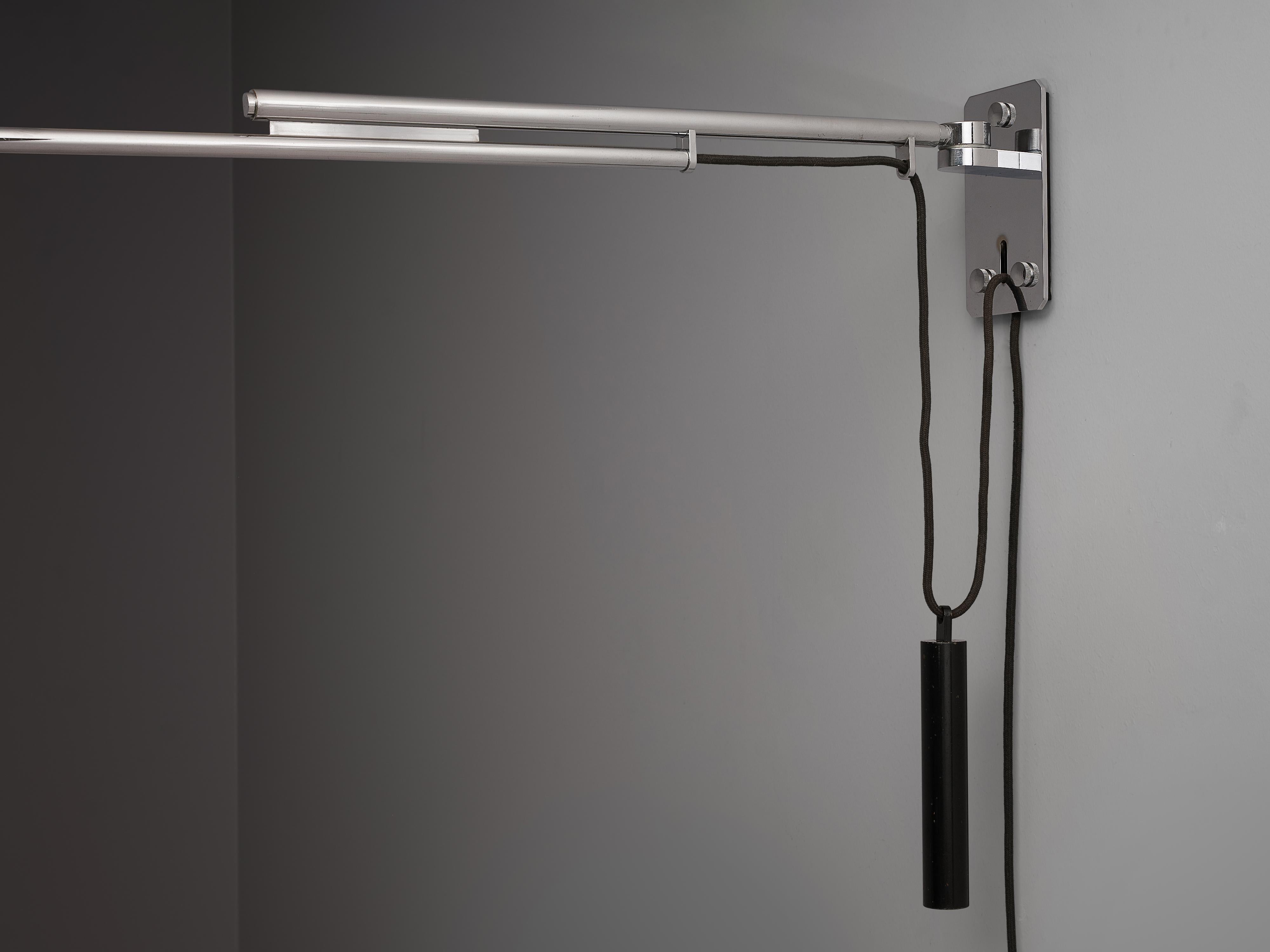 Gino Sarfatti for Arteluce '194N' Wall Light with Black Shade lighting Morentz