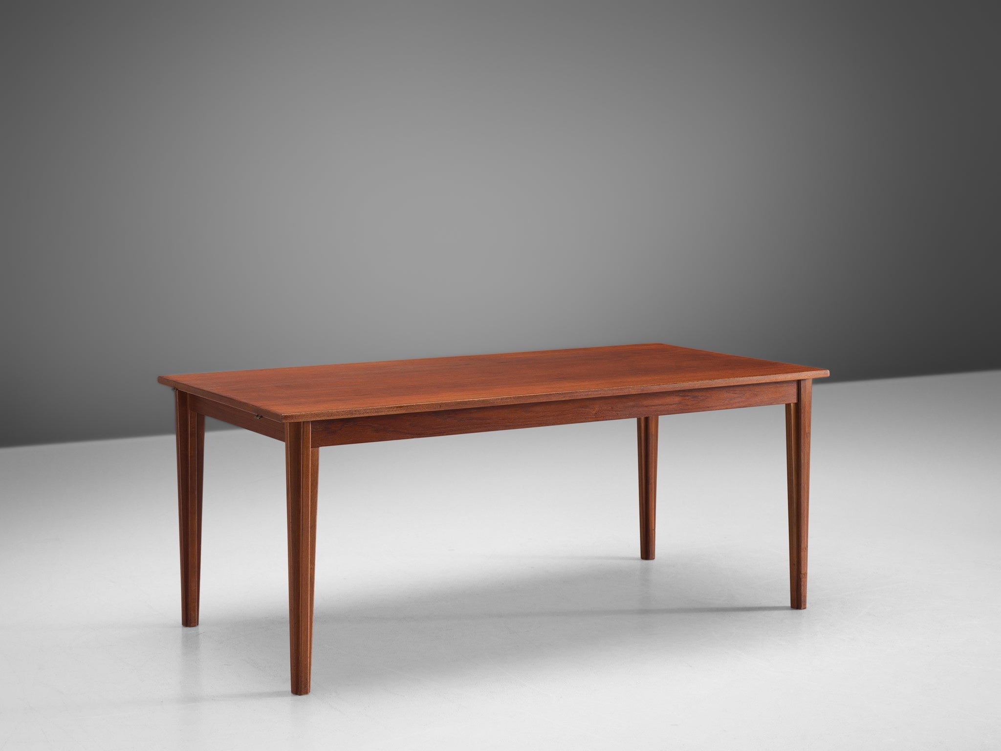 Sleek Danish Dining Table with Rectangular Top in Teak tables Morentz
