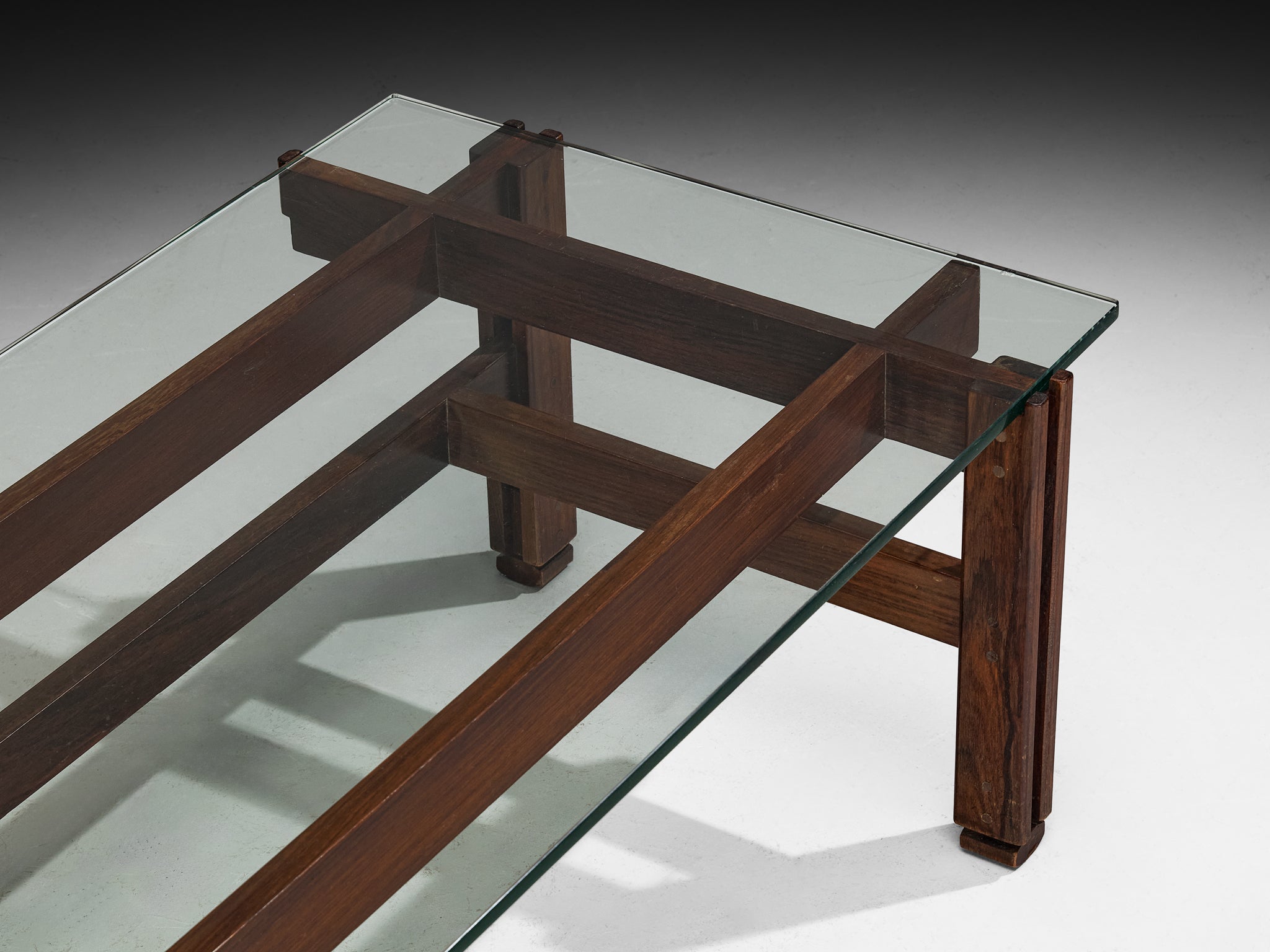 Ico Parisi for Cassina '751' Coffee Table in Dark Wood and Glass Tables Morentz