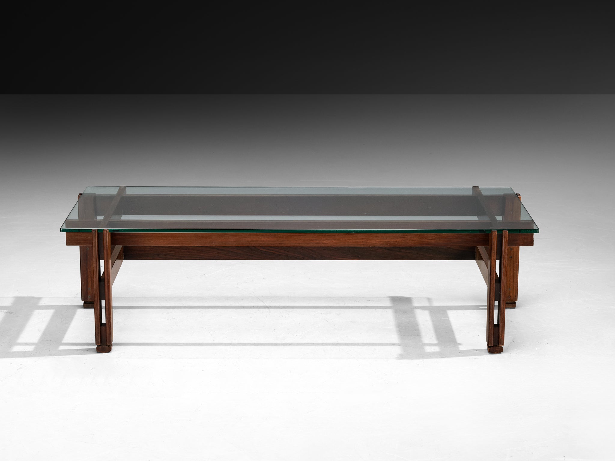 Ico Parisi for Cassina '751' Coffee Table in Dark Wood and Glass Tables Morentz