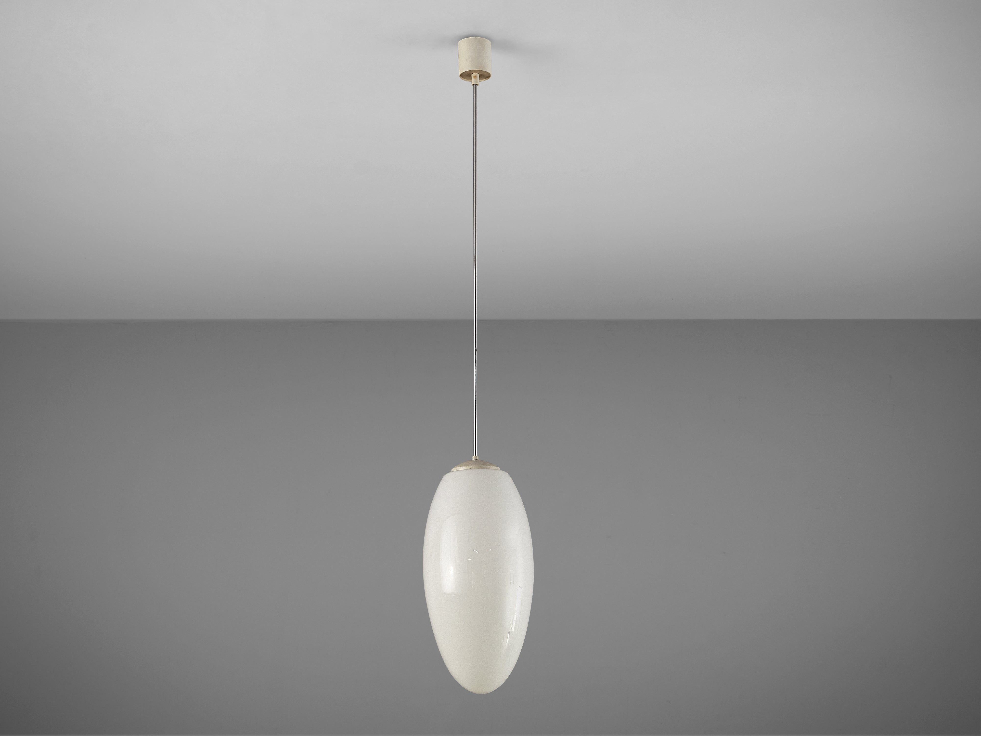 Pendant Lamps in Opaline Glass and Metal lighting Morentz