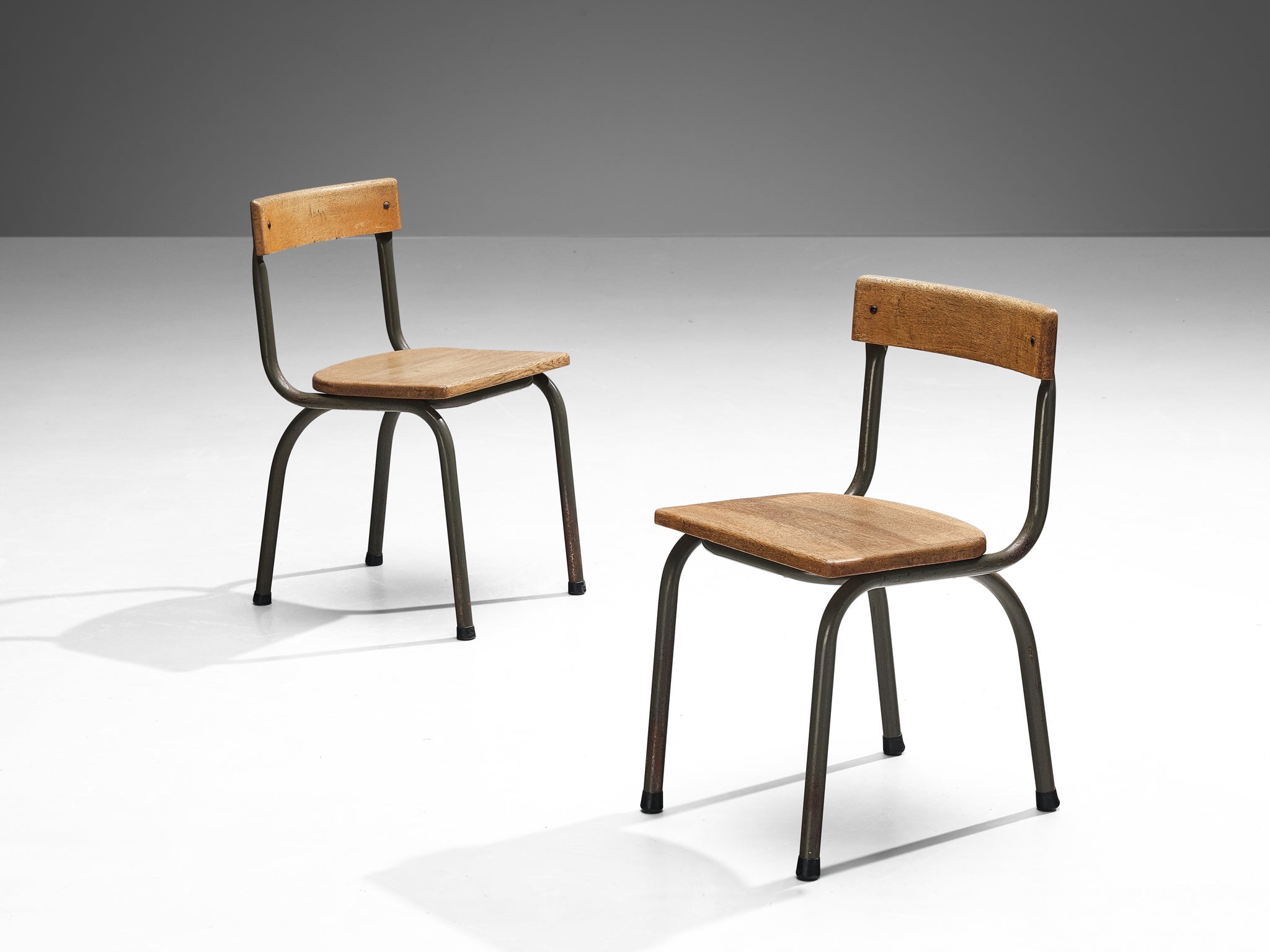 Willy Van Der Meeren for Tubax Chairs in Oak seating Morentz
