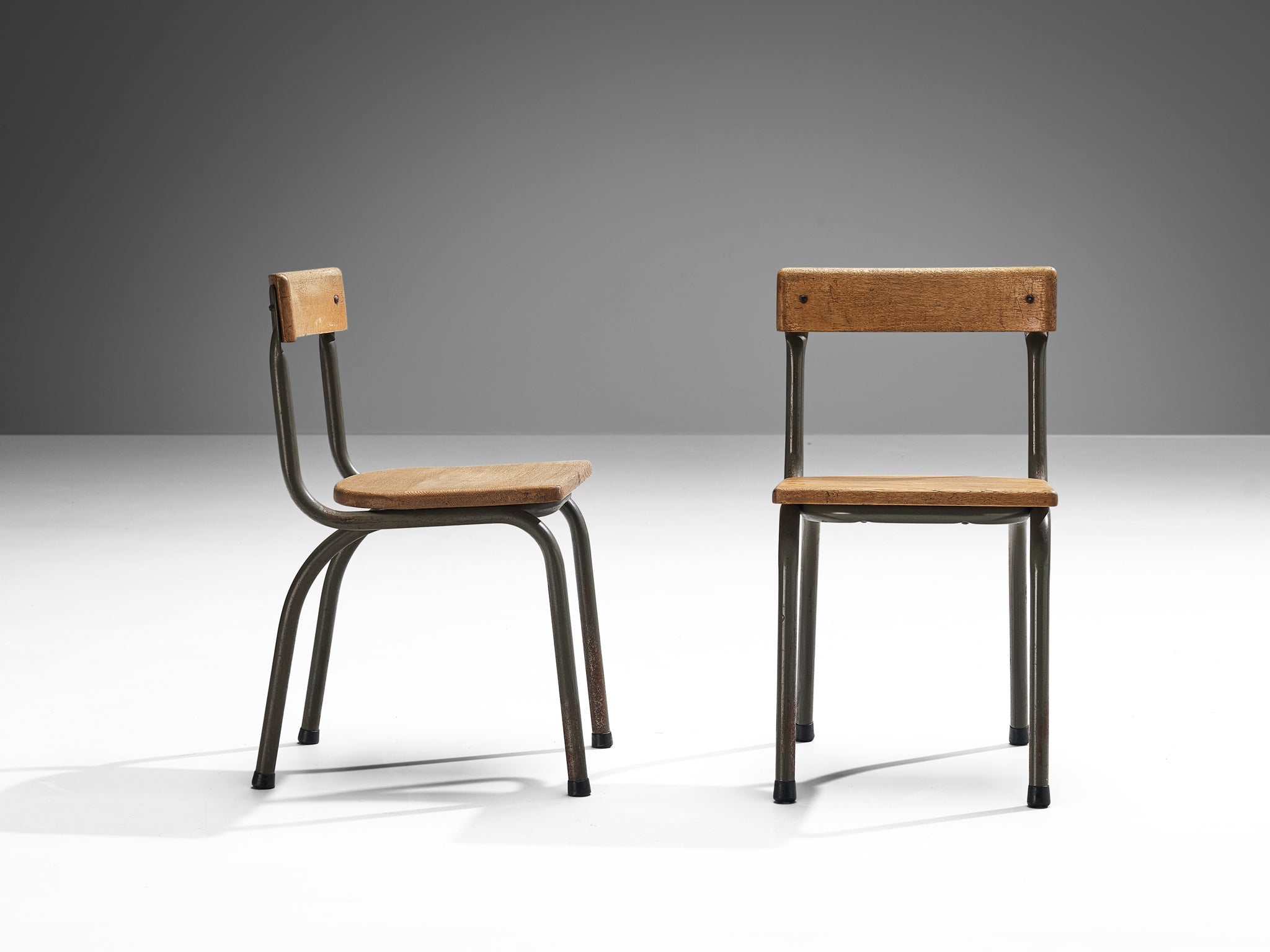 Willy Van Der Meeren for Tubax Chairs in Oak seating Morentz