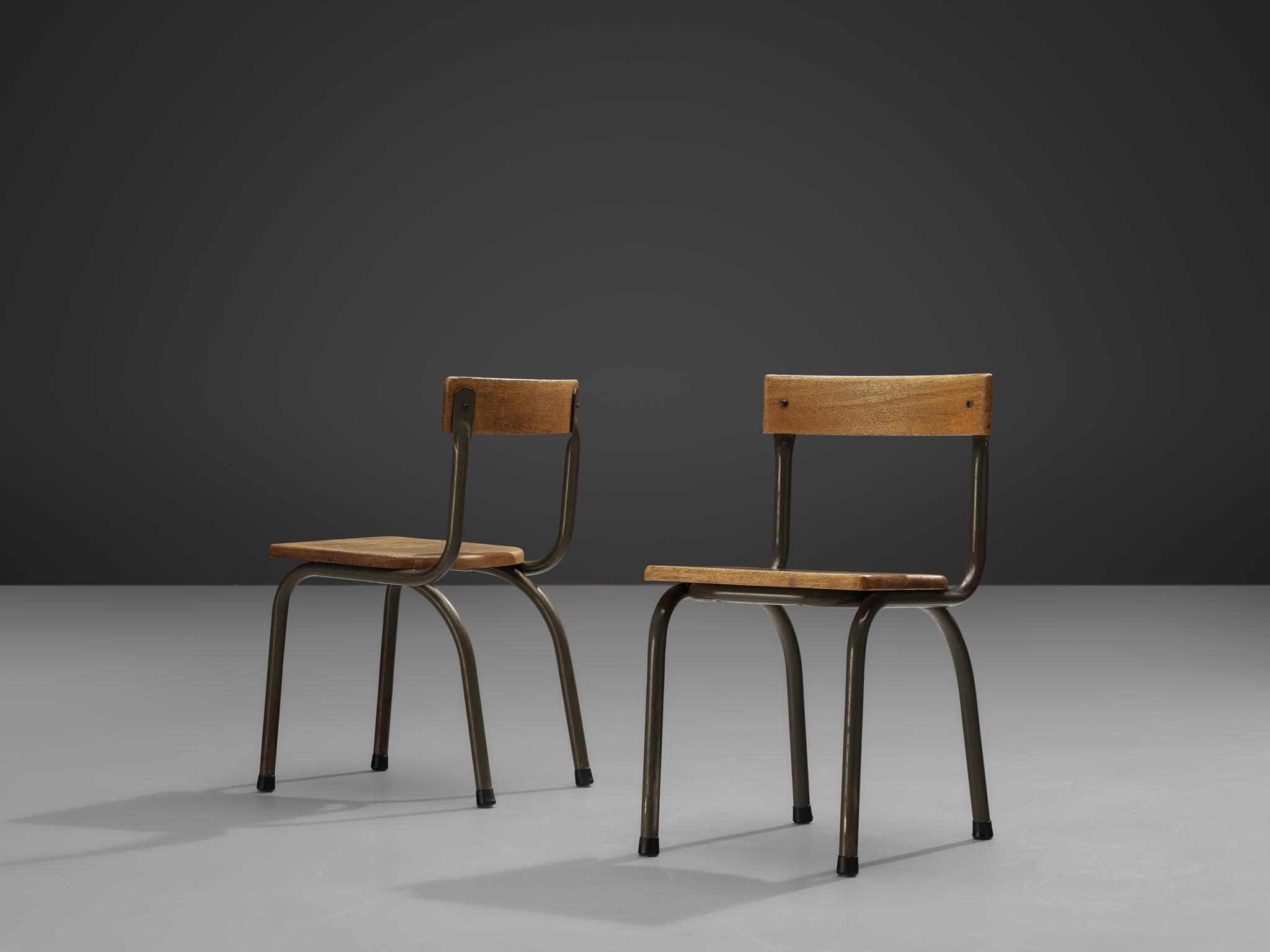Willy Van Der Meeren for Tubax Set of Six Chairs in Solid Oak seating Morentz