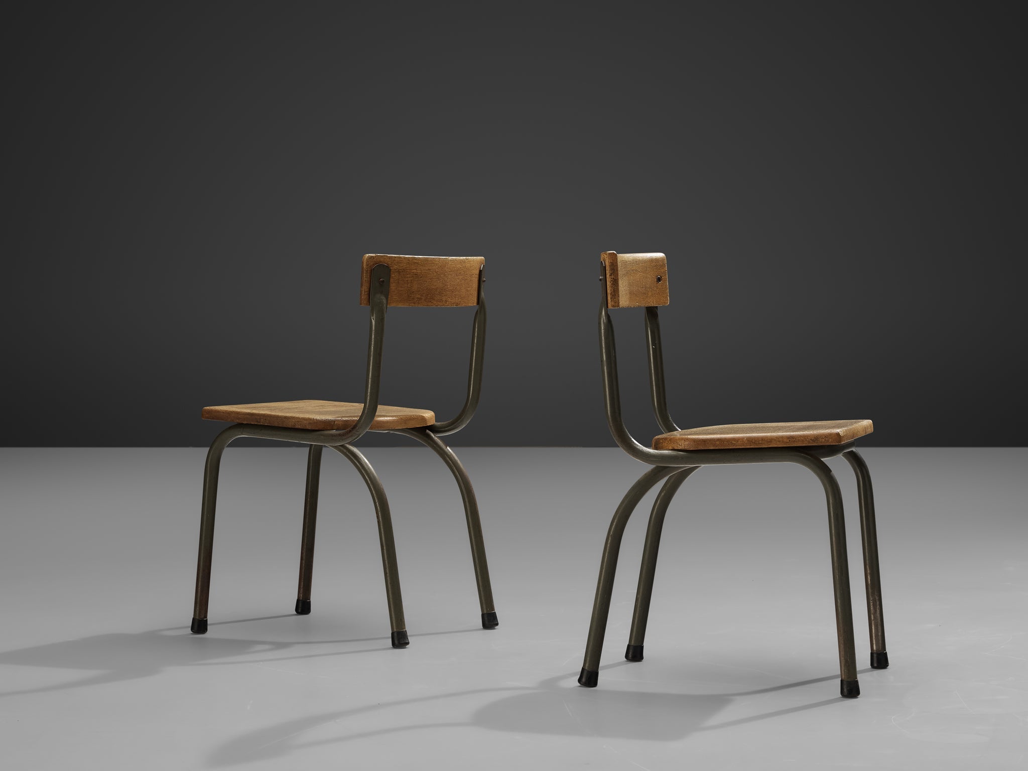 Willy Van Der Meeren for Tubax Set of Six Chairs in Solid Oak seating Morentz