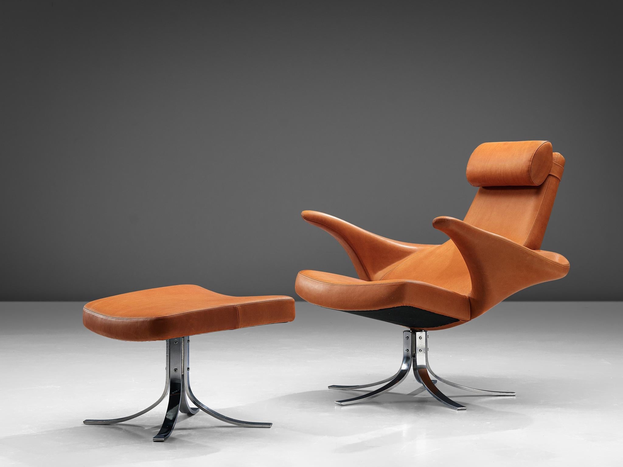 Rare Berg & Eriksson 'Seagull' 9601 Chair with Ottoman seating Morentz