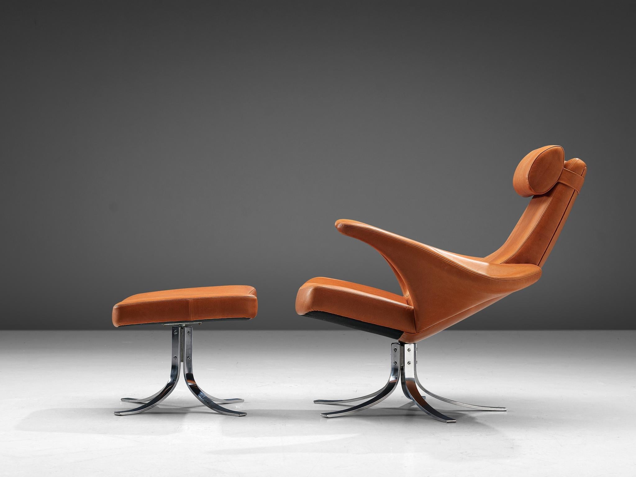 Rare Berg & Eriksson 'Seagull' 9601 Chair with Ottoman seating Morentz