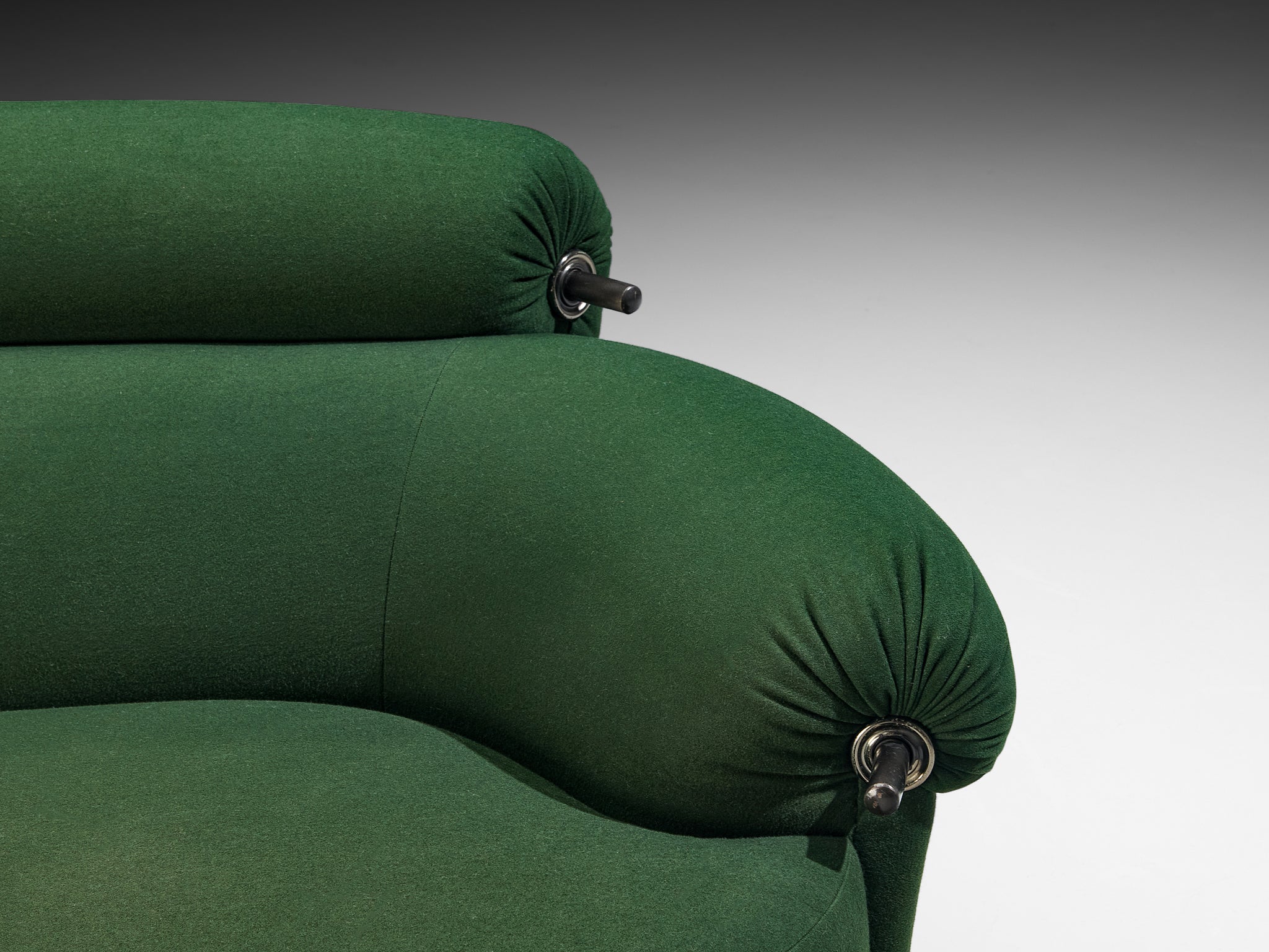 Luigi Caccia Dominioni for Azucena 'Toro' Sofa in Dark Forest Green Upholstery Seating Morentz