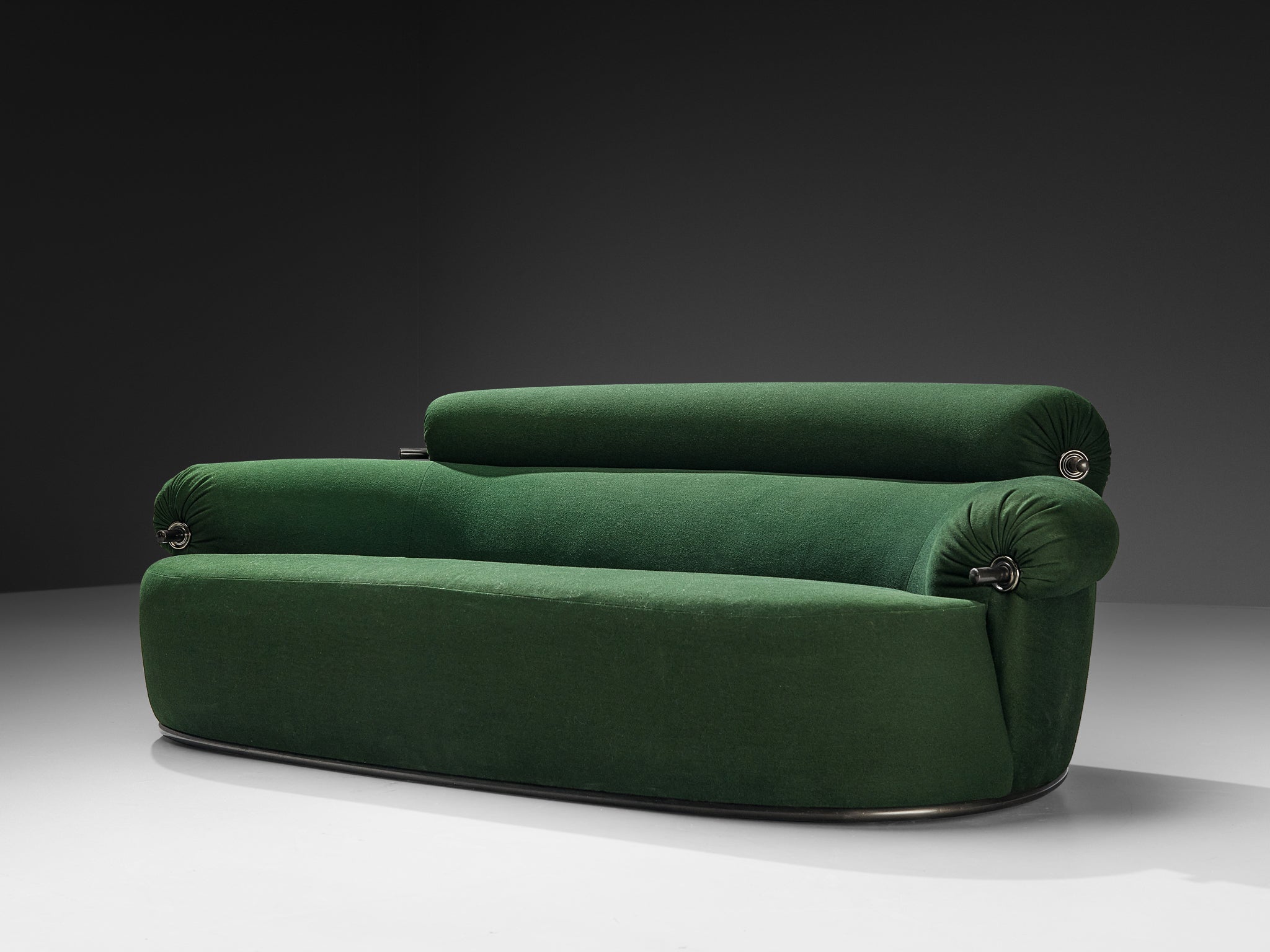 Luigi Caccia Dominioni for Azucena 'Toro' Sofa in Dark Forest Green Upholstery Seating Morentz