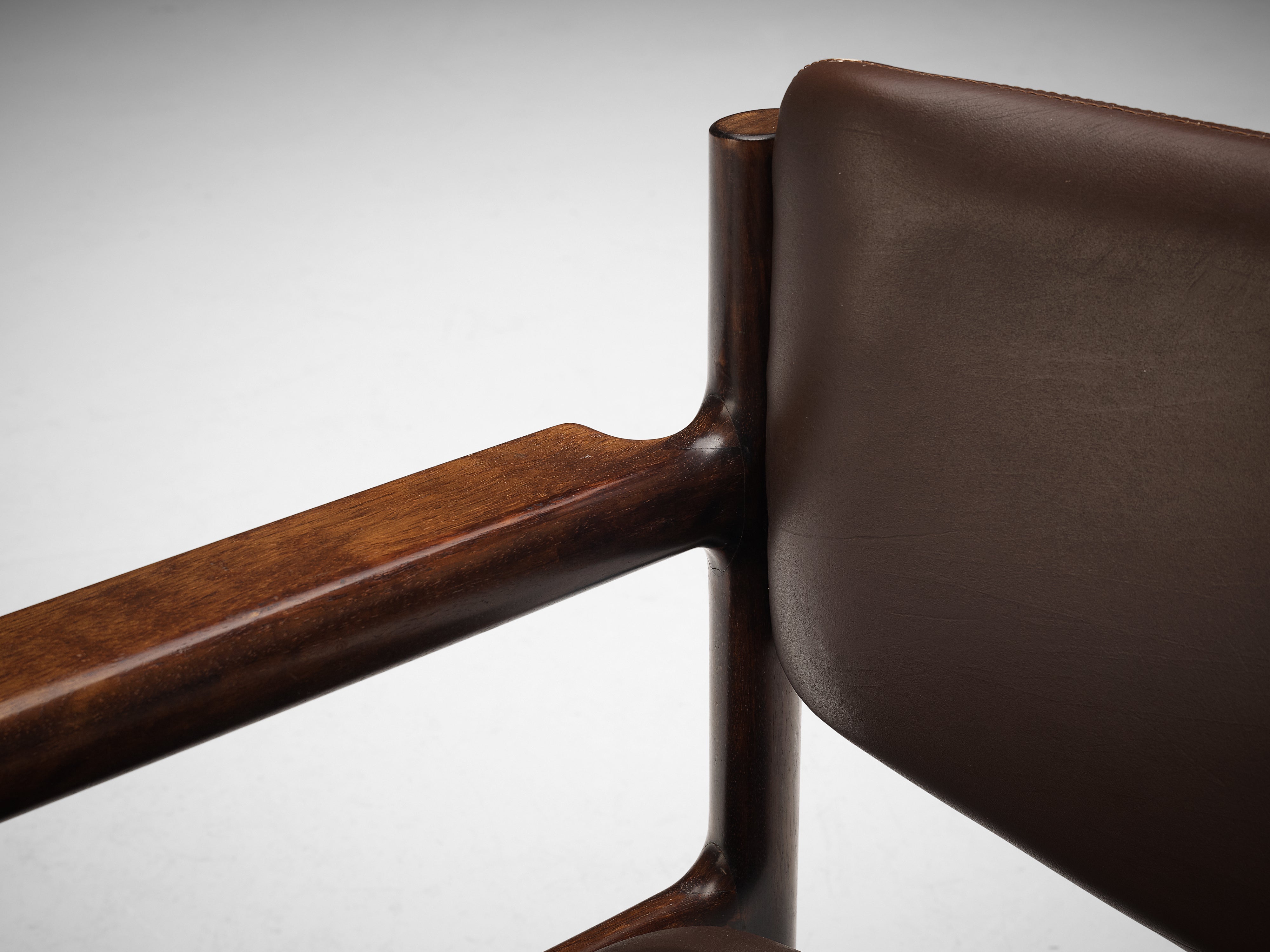 Danish Set of Eight Armchairs in Stained Mahogany seating Morentz