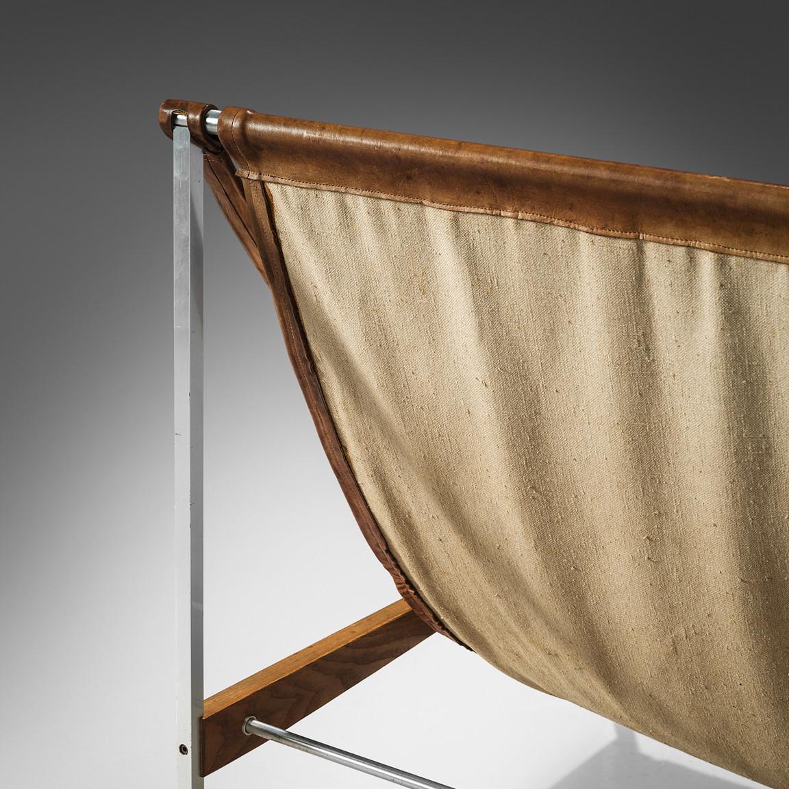 Rare Stig Poulsson 'Bequem' Lounge Chair in Brown Leather seating Morentz