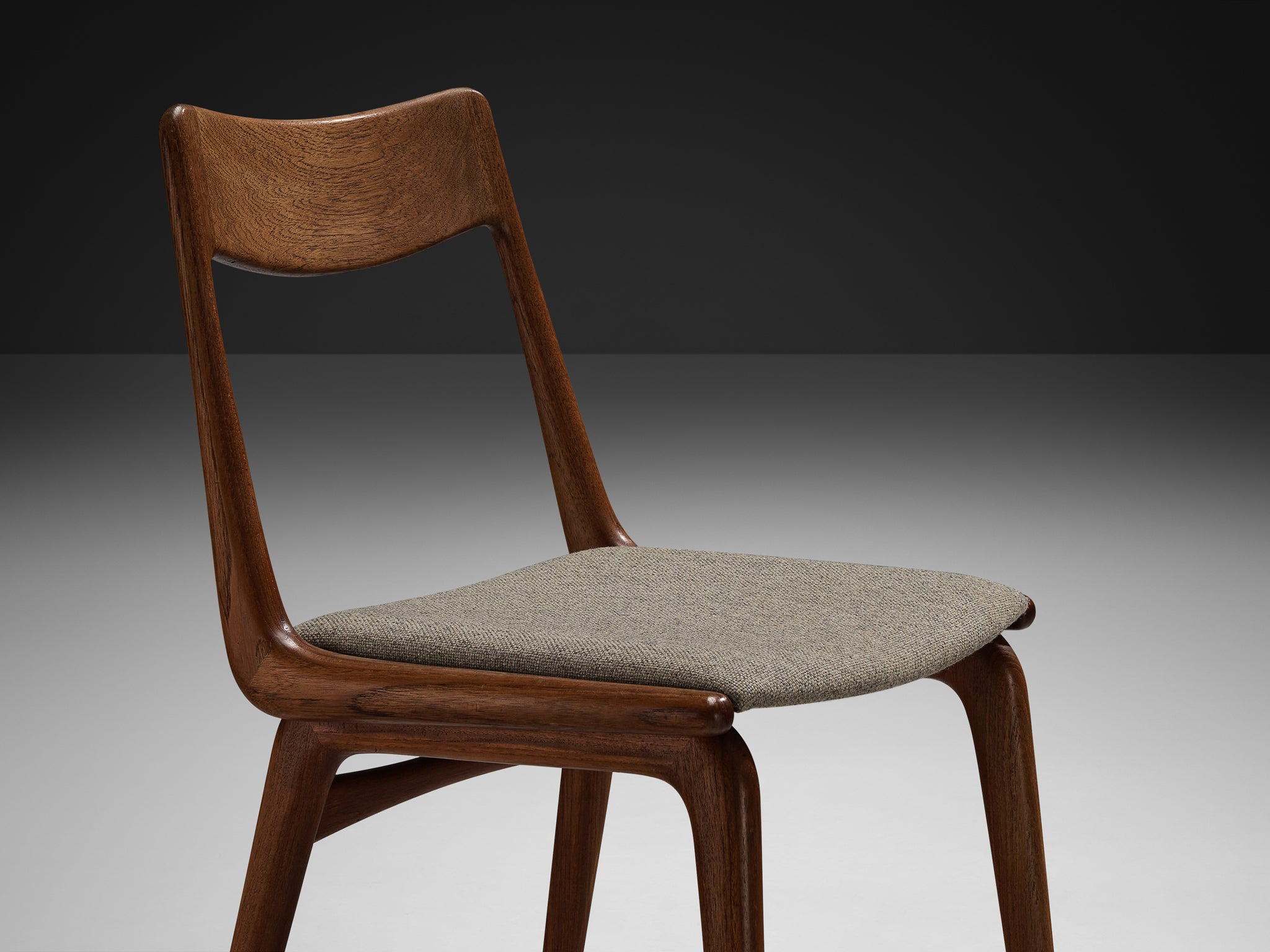 Alfred Christensen for Slagelse Møbelværk 'Boomerang' Pair of Dining Chairs in Teak Seating Morentz