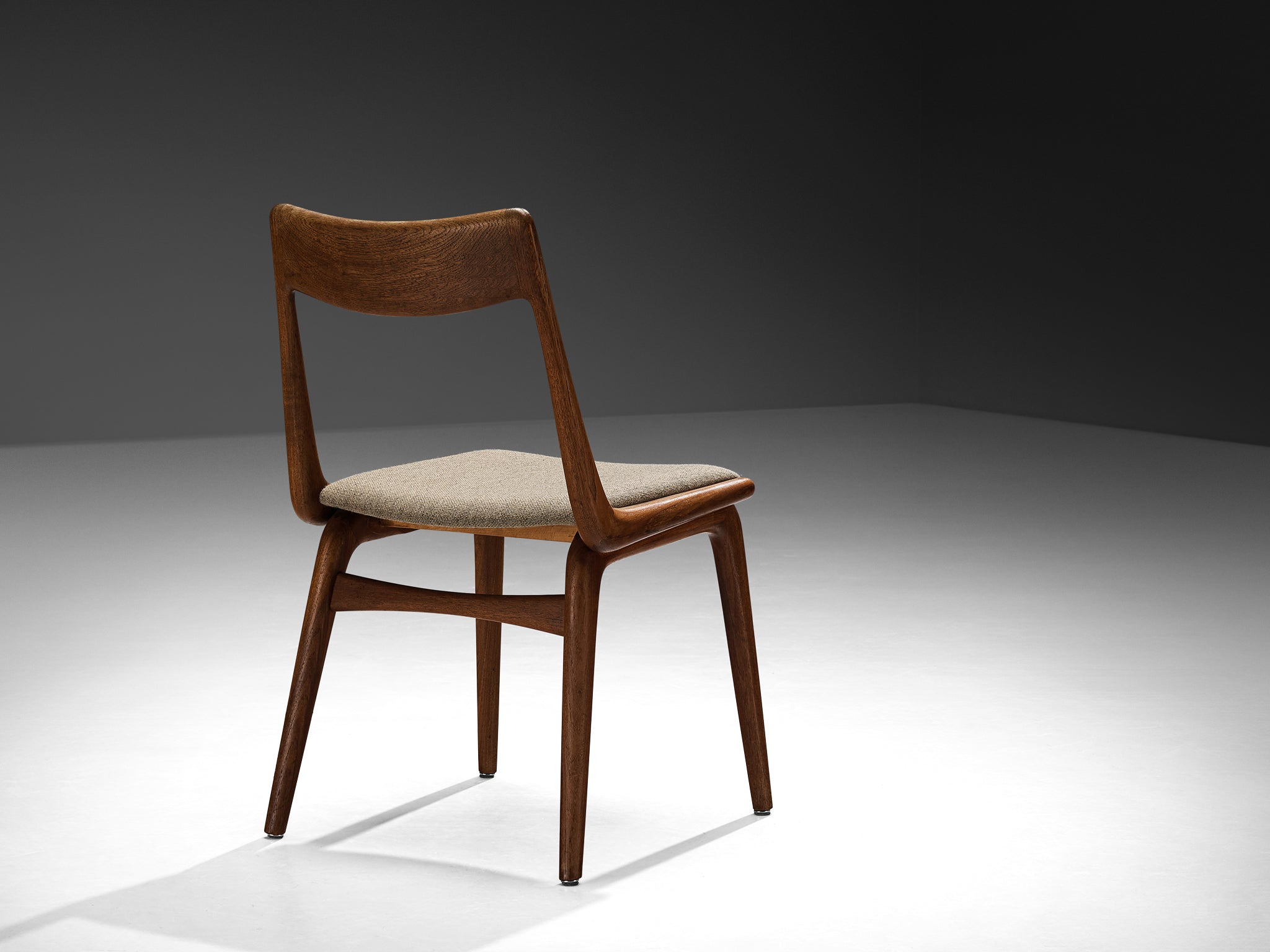 Alfred Christensen for Slagelse Møbelværk 'Boomerang' Dining Chair in Teak Seating Morentz