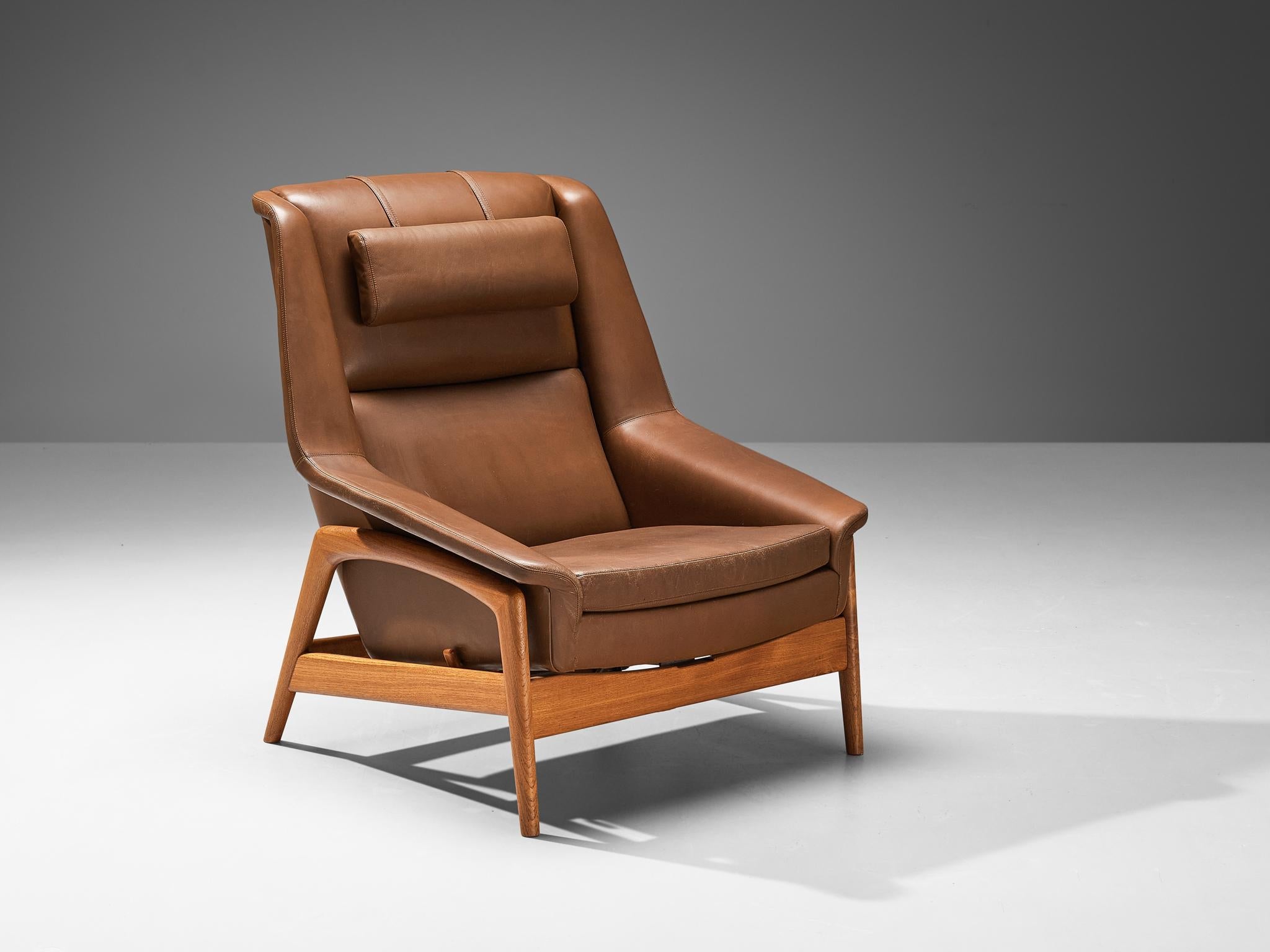 Folke Ohlsson 'Profil' Lounge Chair in Leather seating Morentz