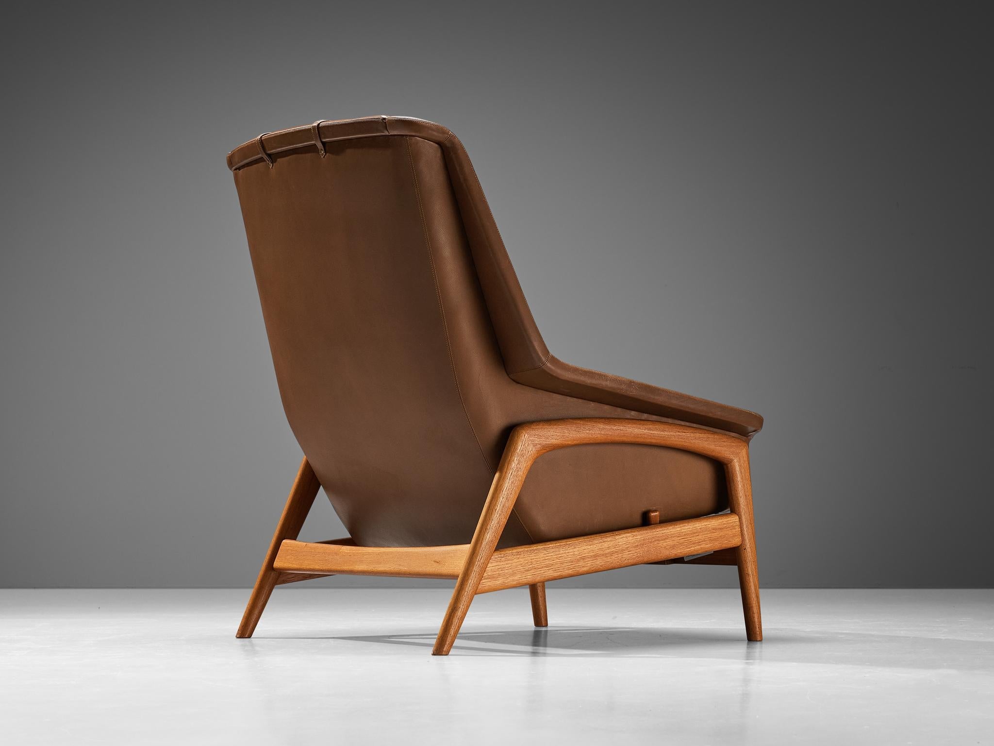Folke Ohlsson 'Profil' Lounge Chair in Leather seating Morentz