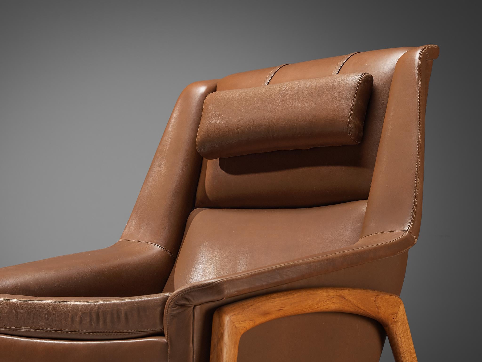 Folke Ohlsson 'Profil' Lounge Chair in Leather seating Morentz
