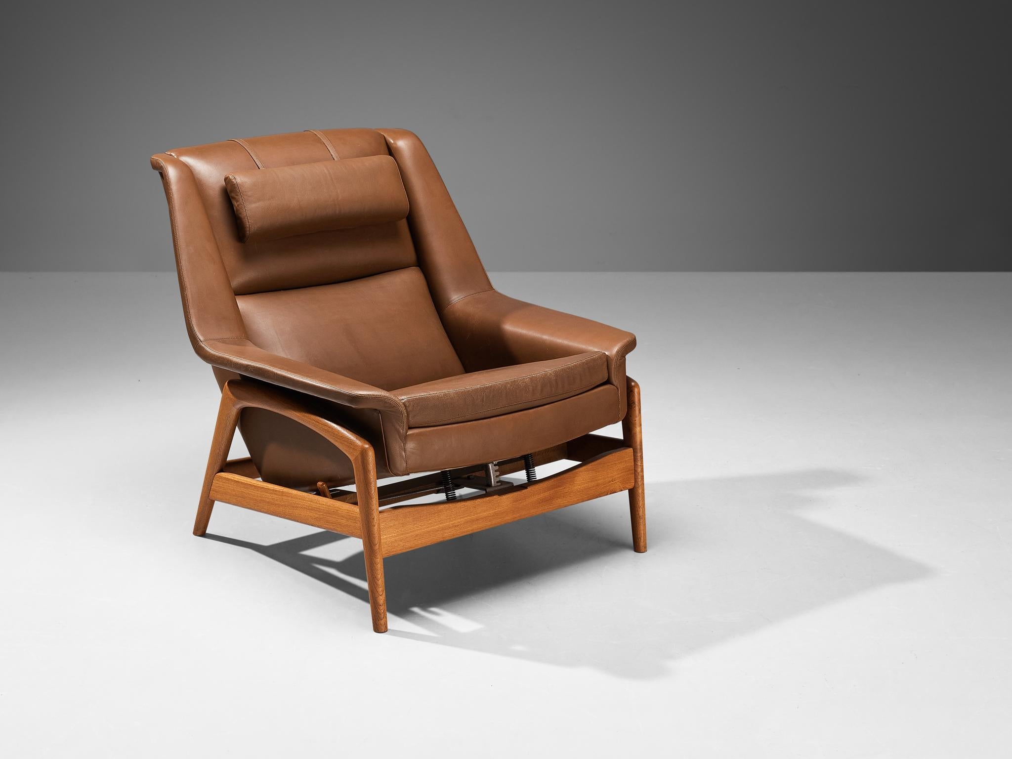 Folke Ohlsson 'Profil' Lounge Chair in Leather seating Morentz