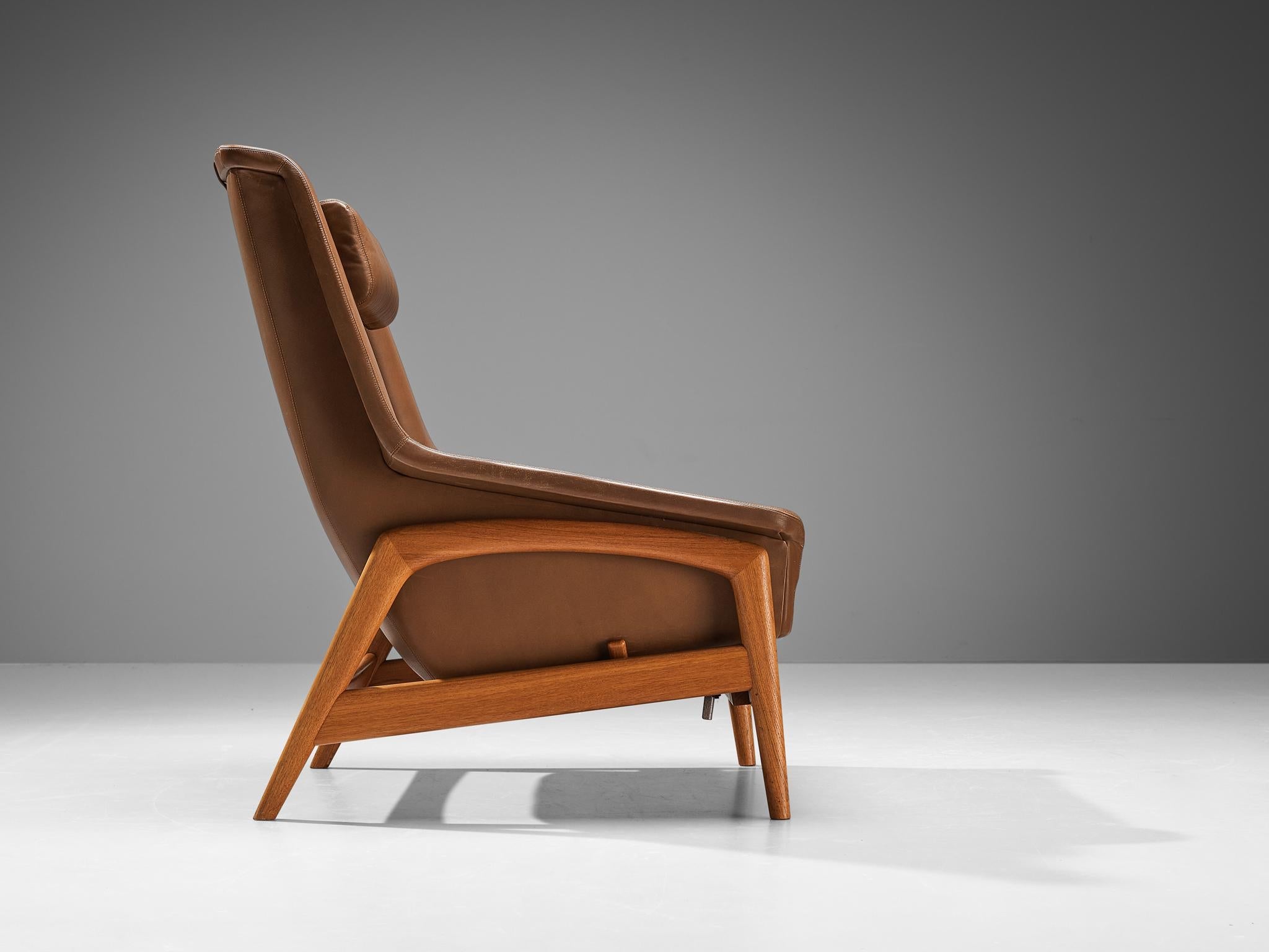 Folke Ohlsson 'Profil' Lounge Chair in Leather seating Morentz