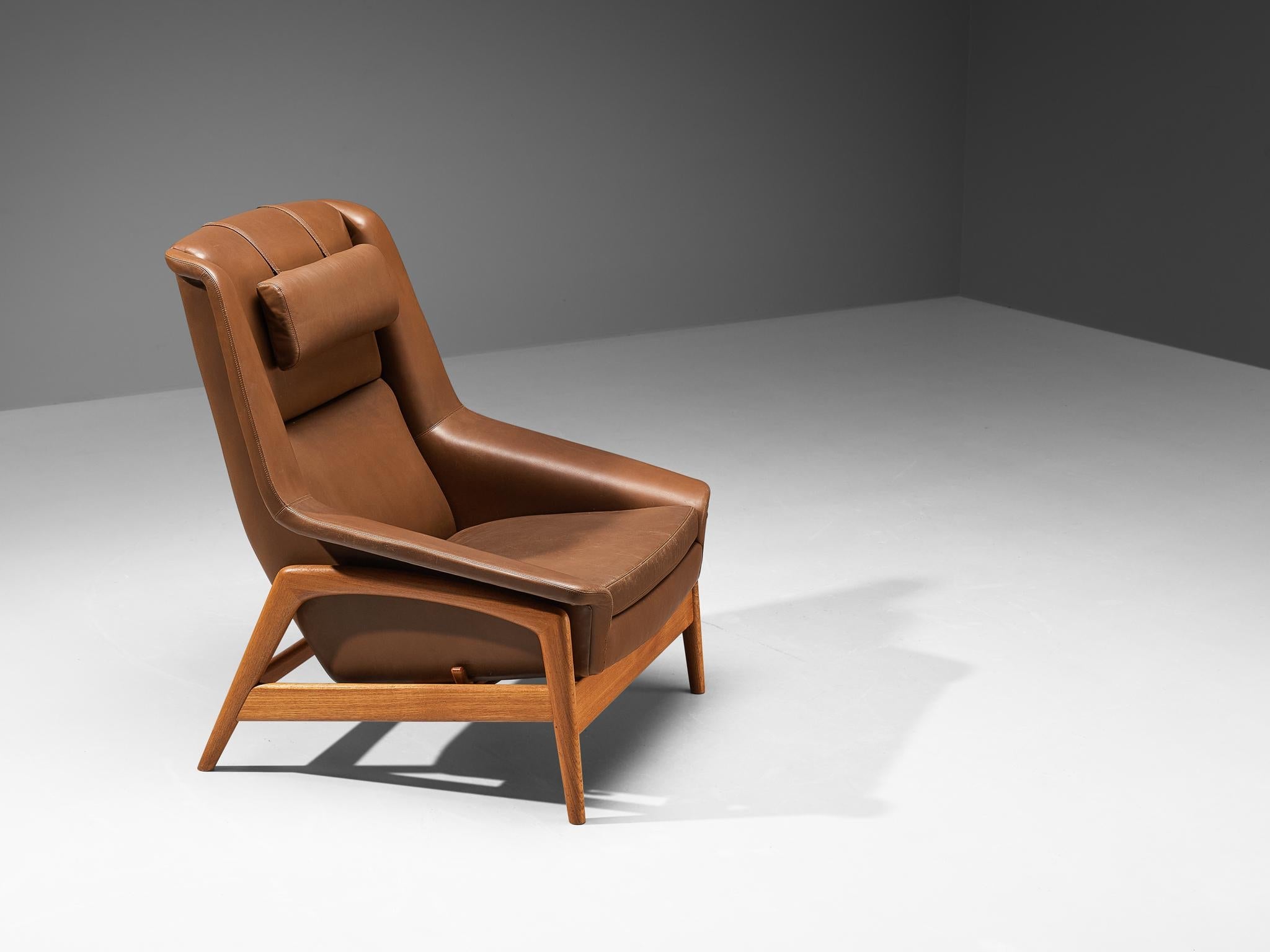 Folke Ohlsson 'Profil' Lounge Chair in Leather seating Morentz