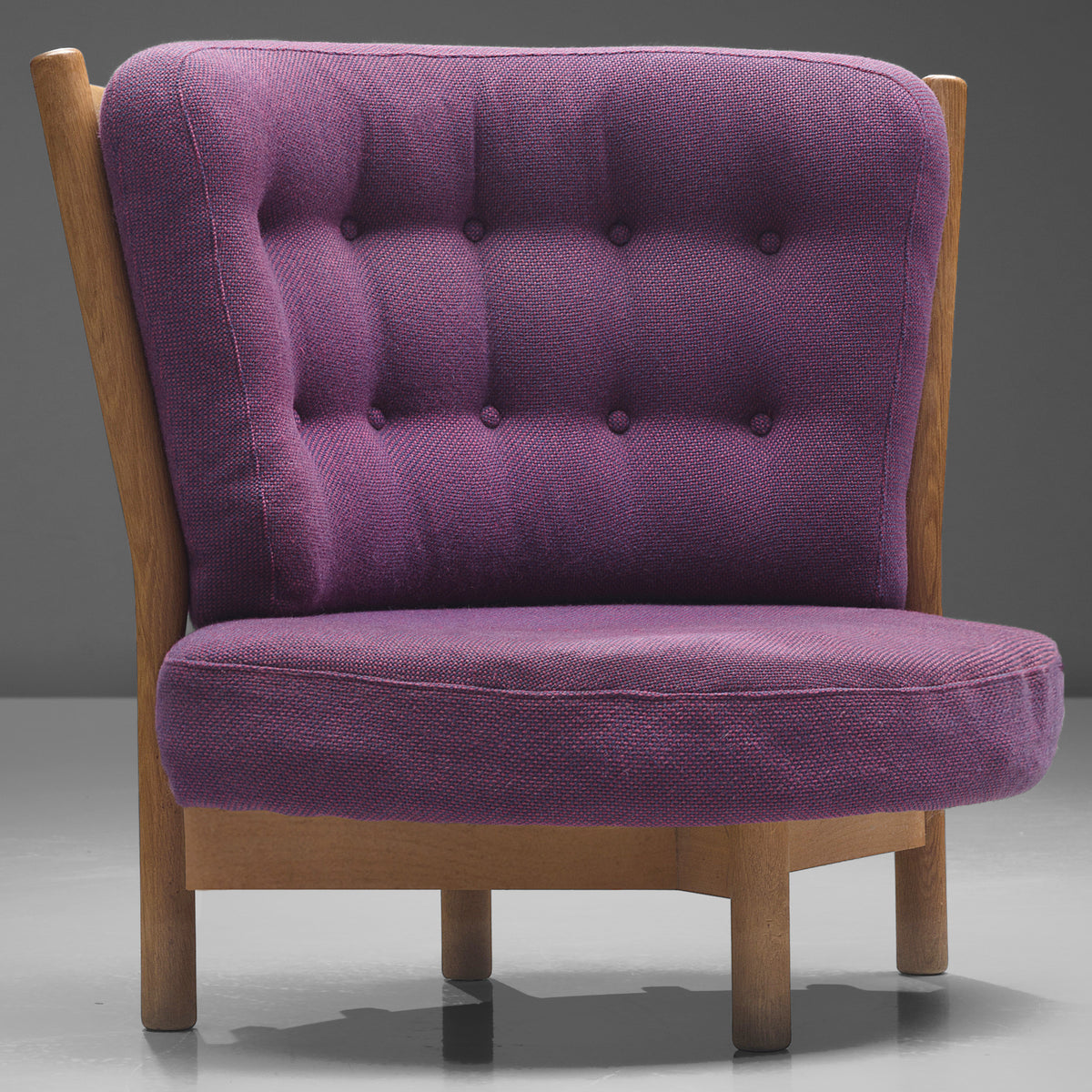 Guillerme & Chambron Lounge Chair in Purple Upholstery Seating Morentz
