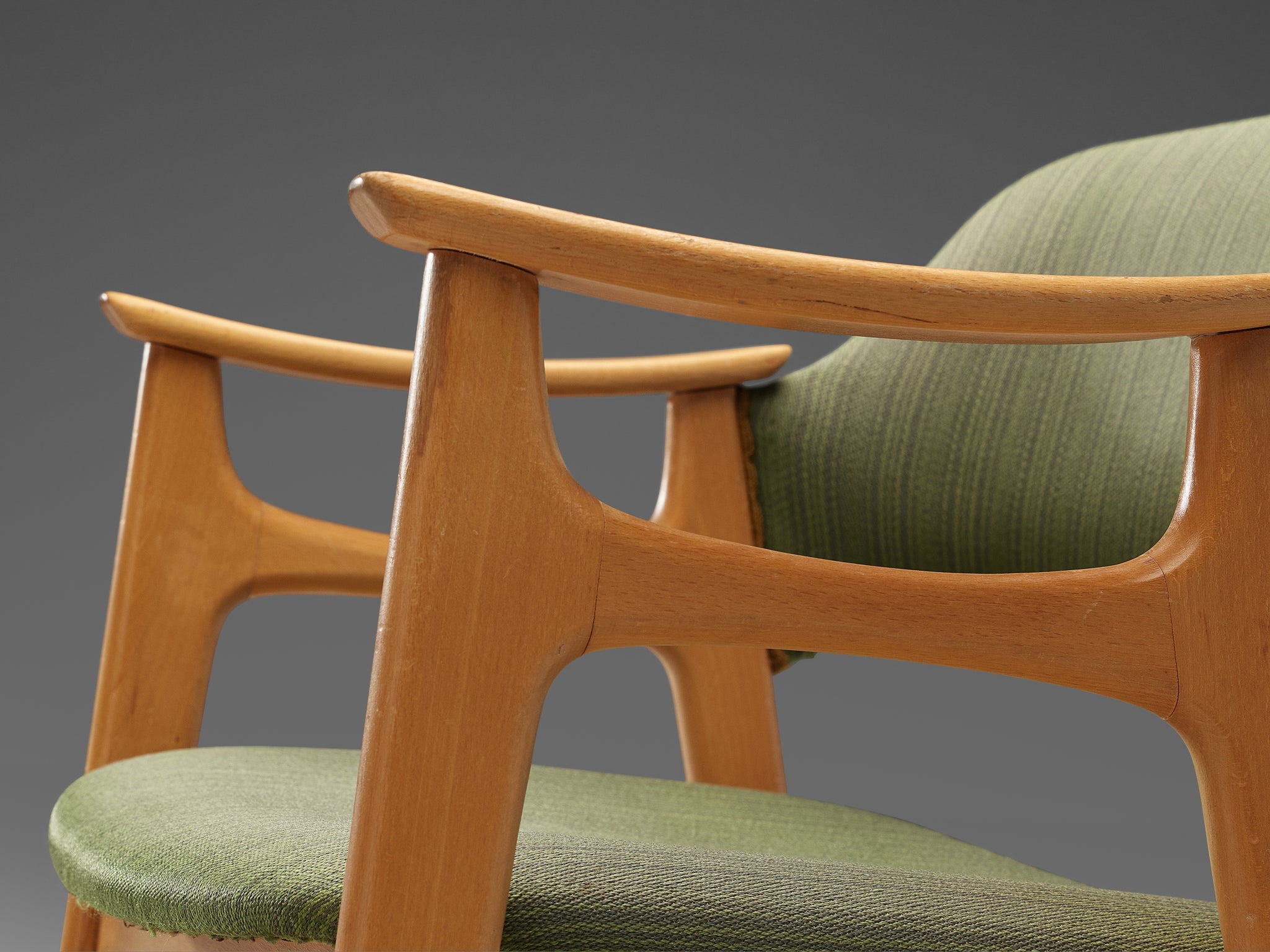 Norwegian Dining Chair in Olive Green Upholstery seating Morentz
