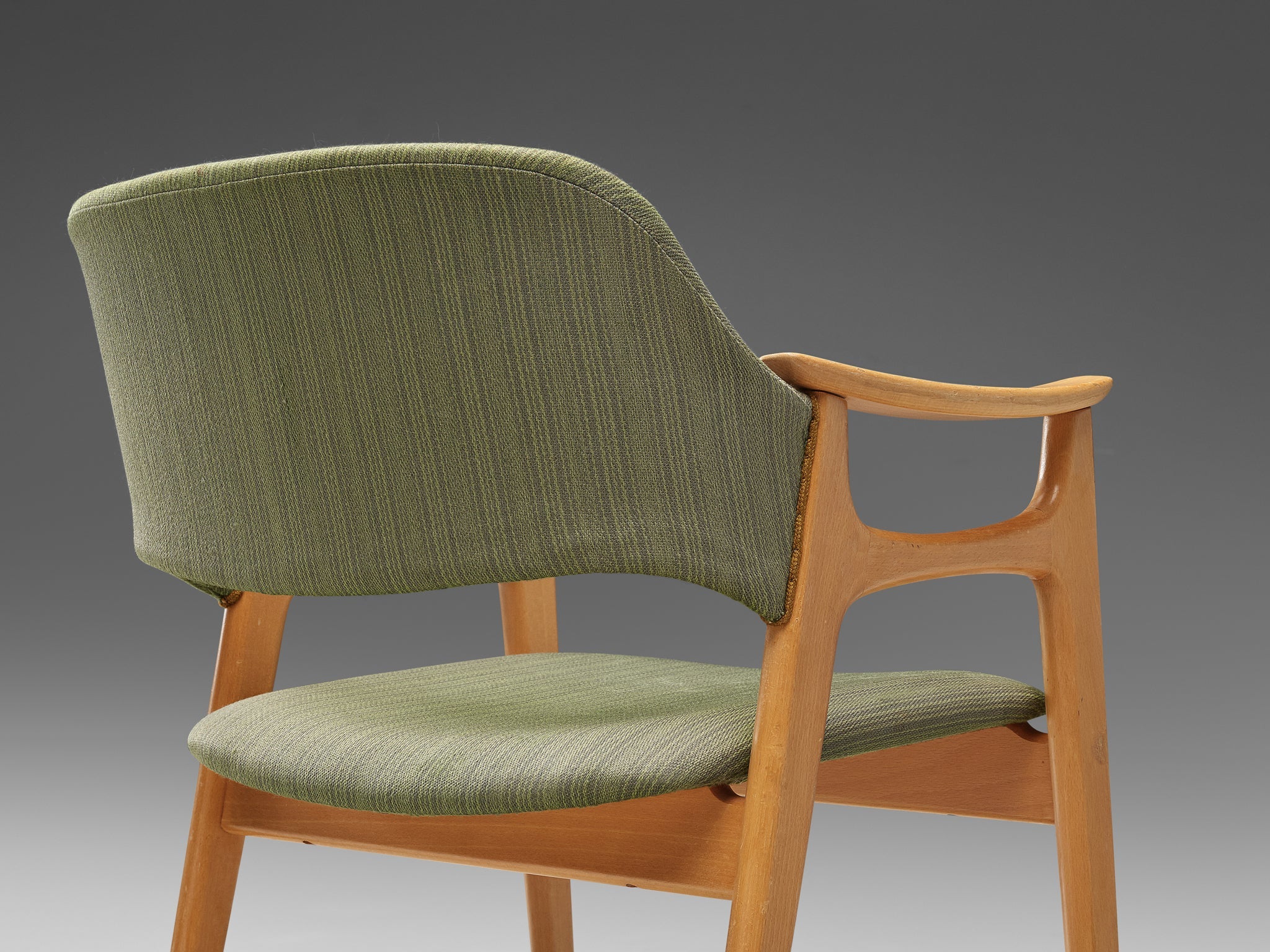 Norwegian Dining Chair in Olive Green Upholstery seating Morentz
