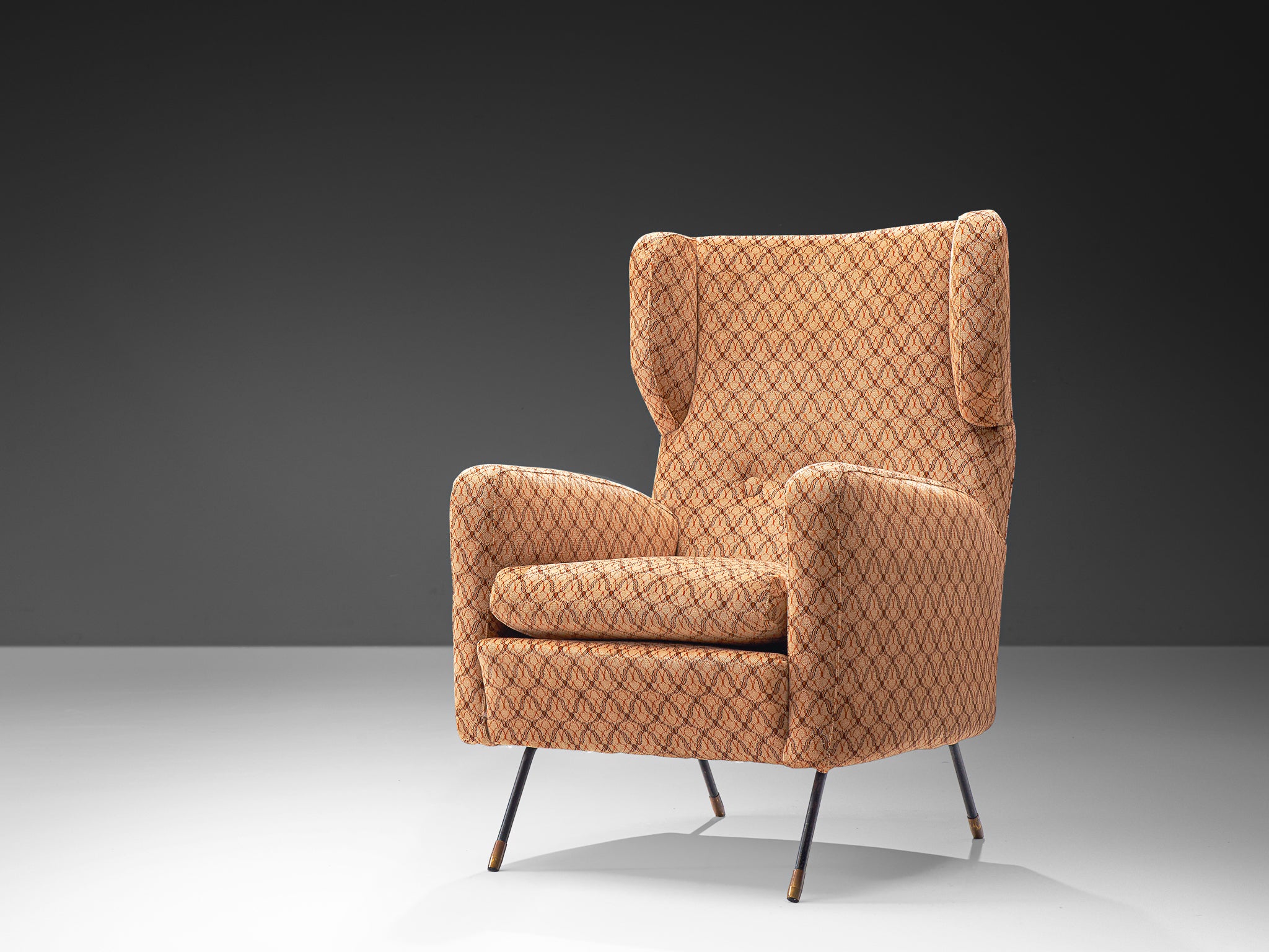Arflex Lounge Chair in Patterned Fabric Upholstery