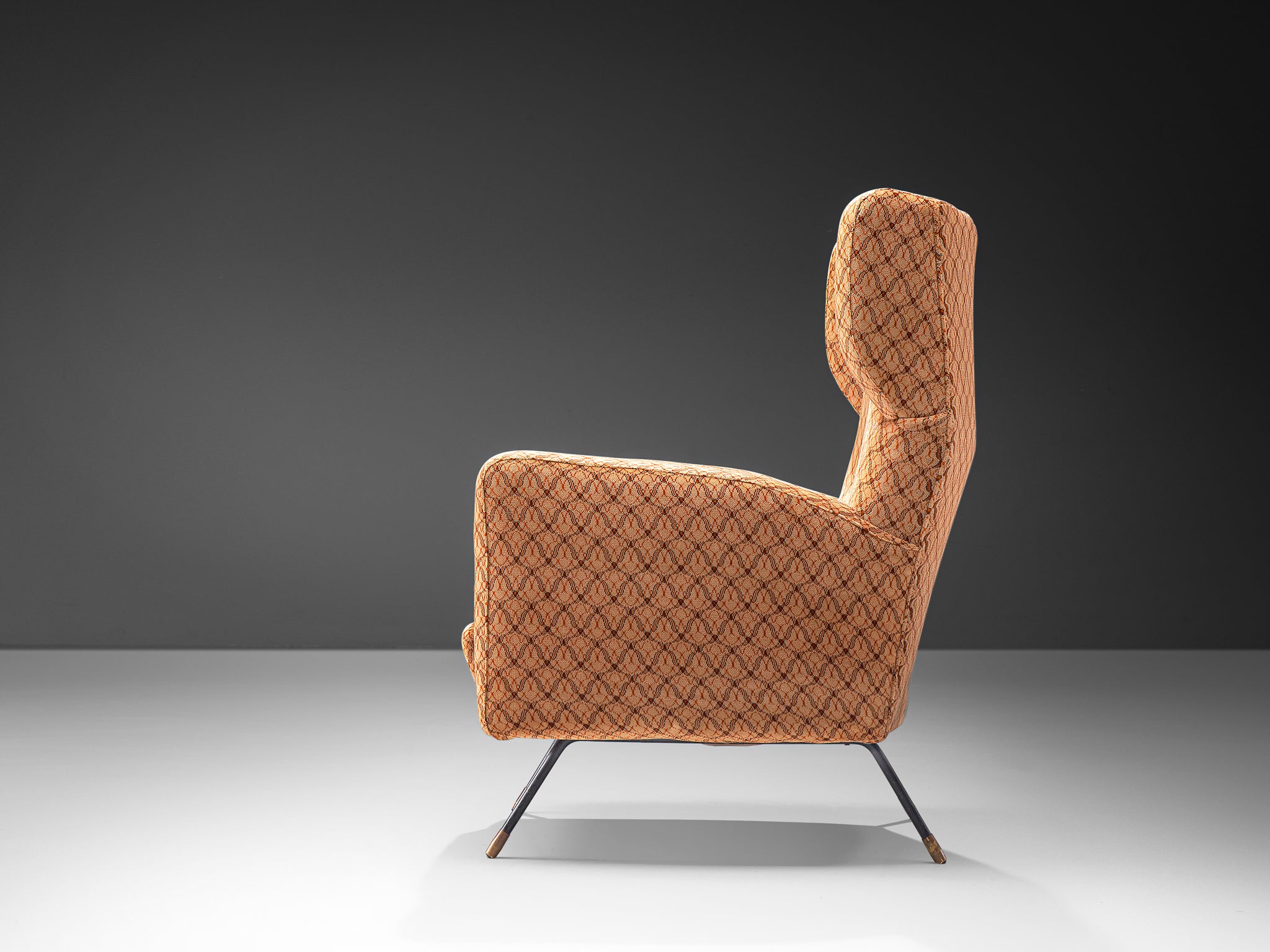 Arflex Lounge Chair in Patterned Fabric Upholstery Seating Morentz