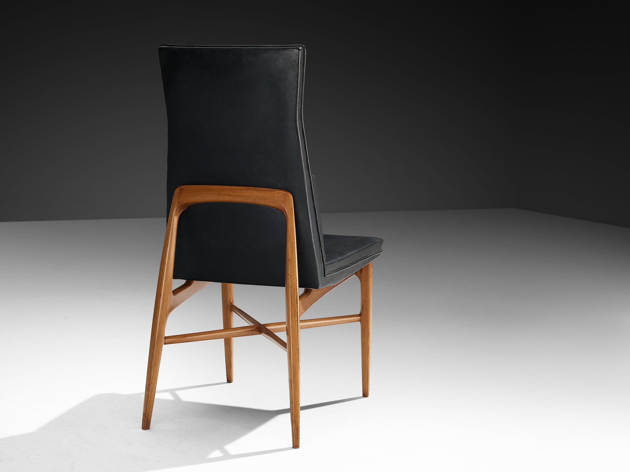 Fred Sandra for De Coene Set of Five 'Madison' Dining Chairs in Walnut Seating Morentz