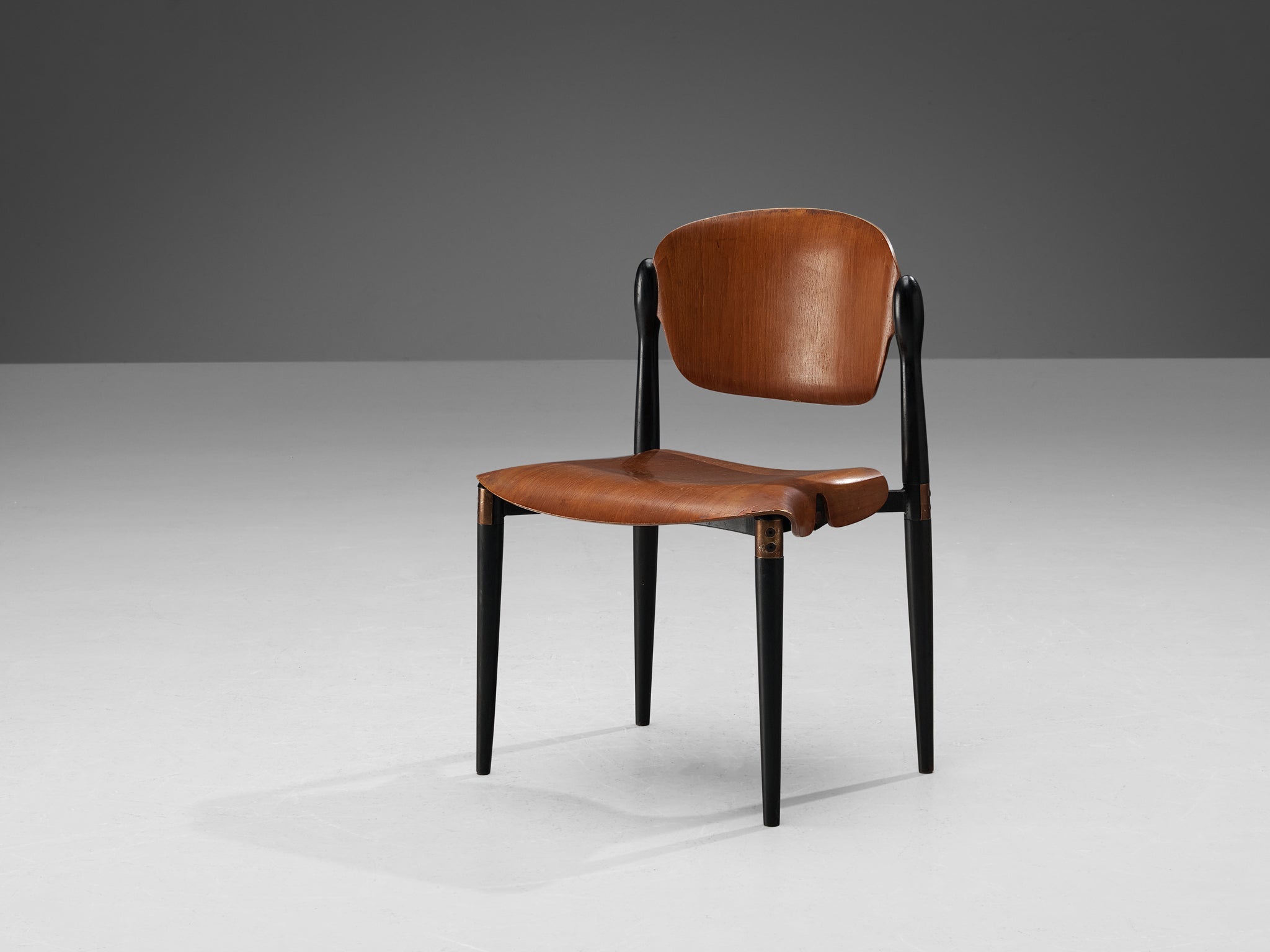 Eugenio Gerli for Tecno Dining Chair in Teak seating Morentz