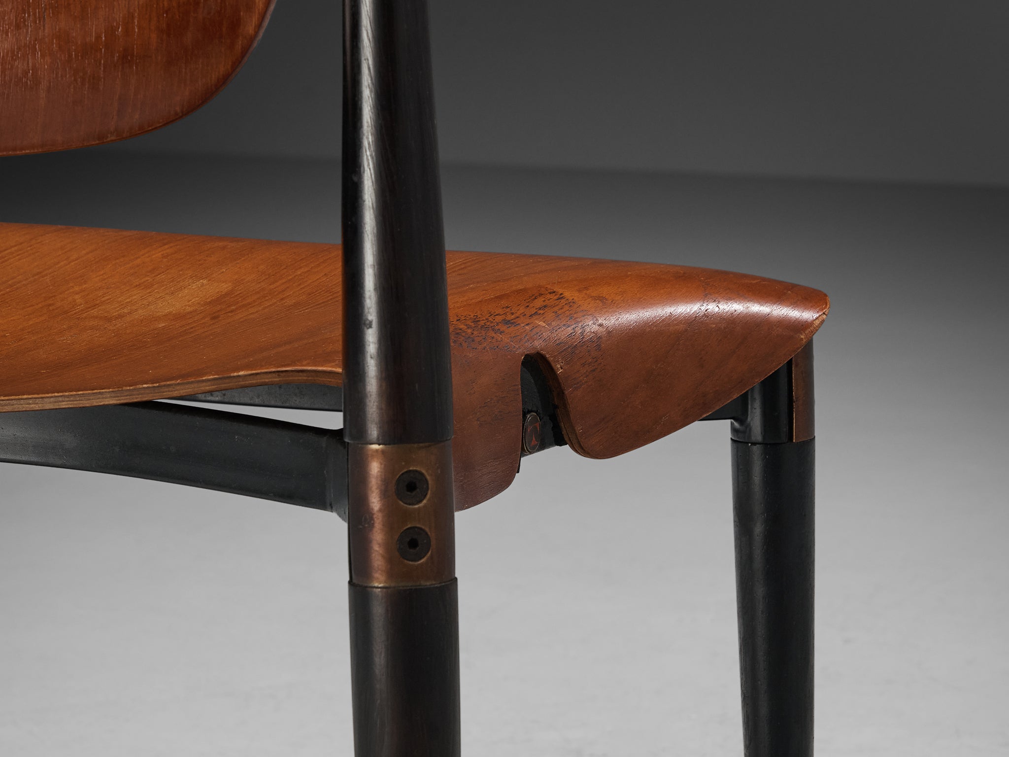 Eugenio Gerli for Tecno Dining Chair in Teak Seating Morentz