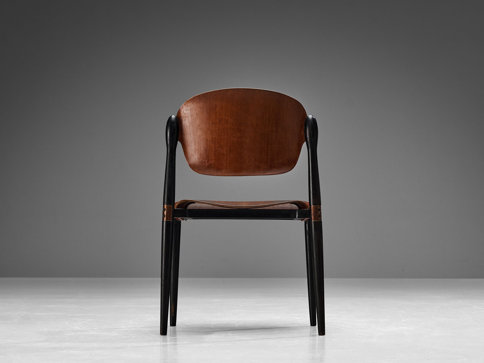Eugenio Gerli for Tecno Dining Chair in Teak Seating Morentz
