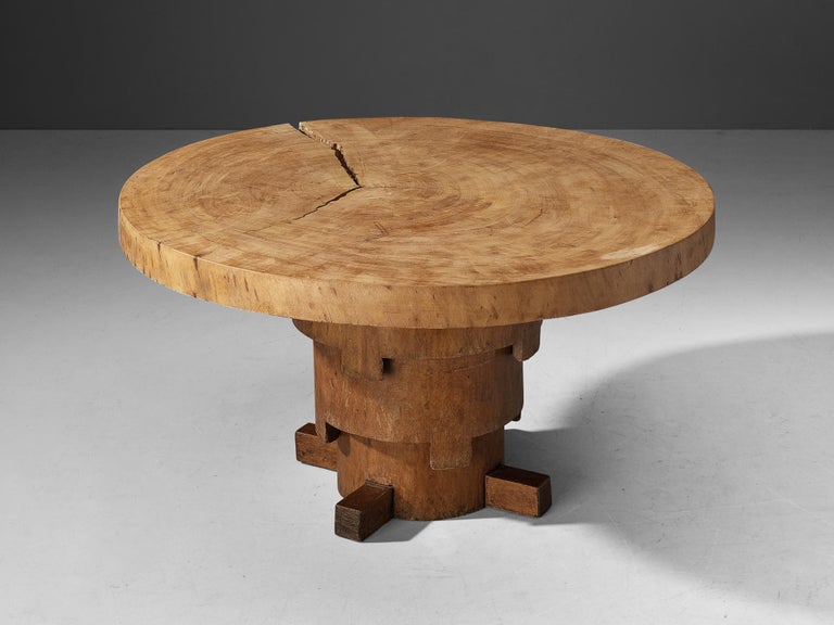 Unique José  Zanine Caldas 'Denuncia' Hand Carved Dining Table