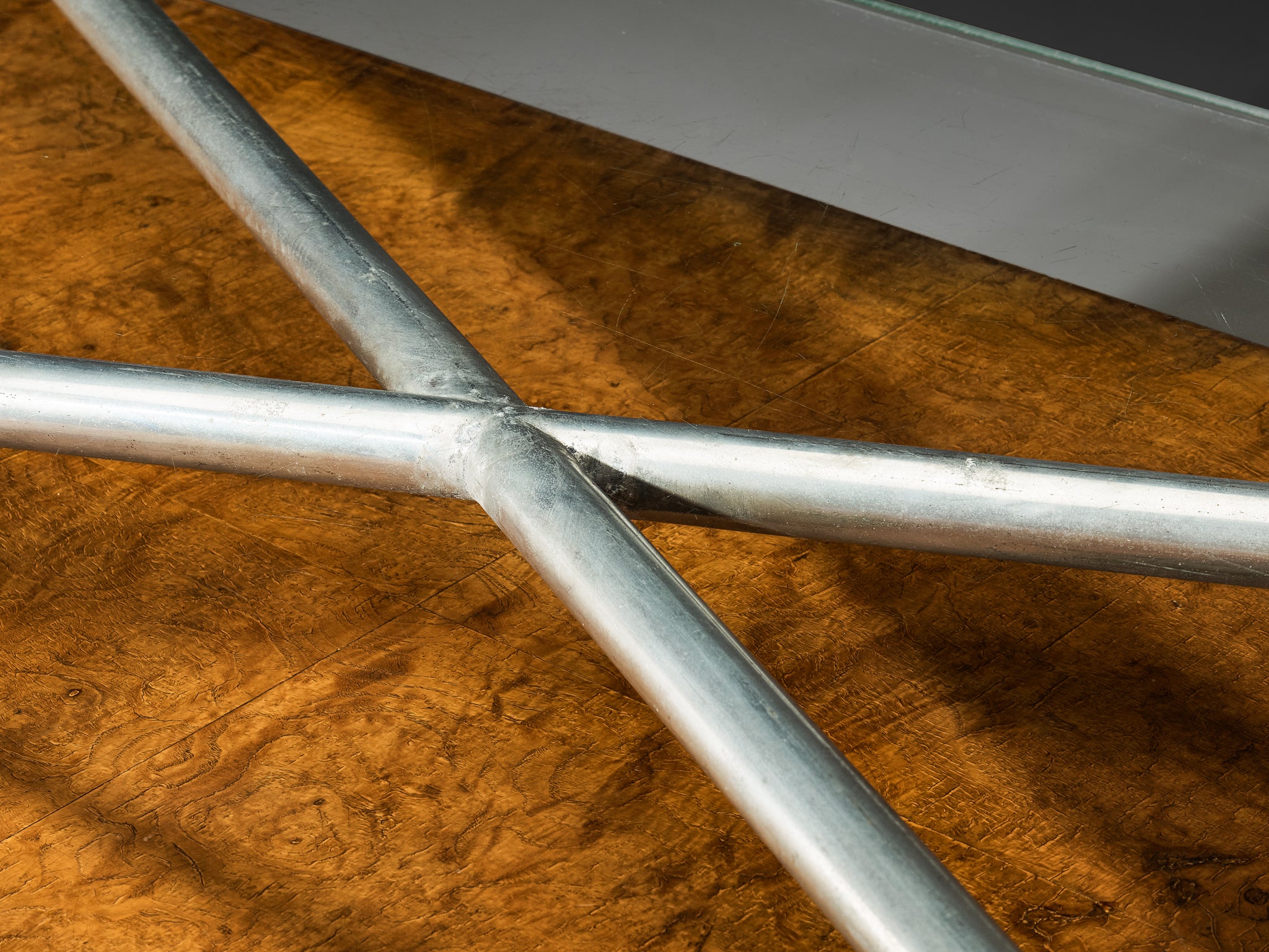 Pietro Lingeri Rationalist 1930s Writing Desk in Briar Root Veneer Tables Morentz