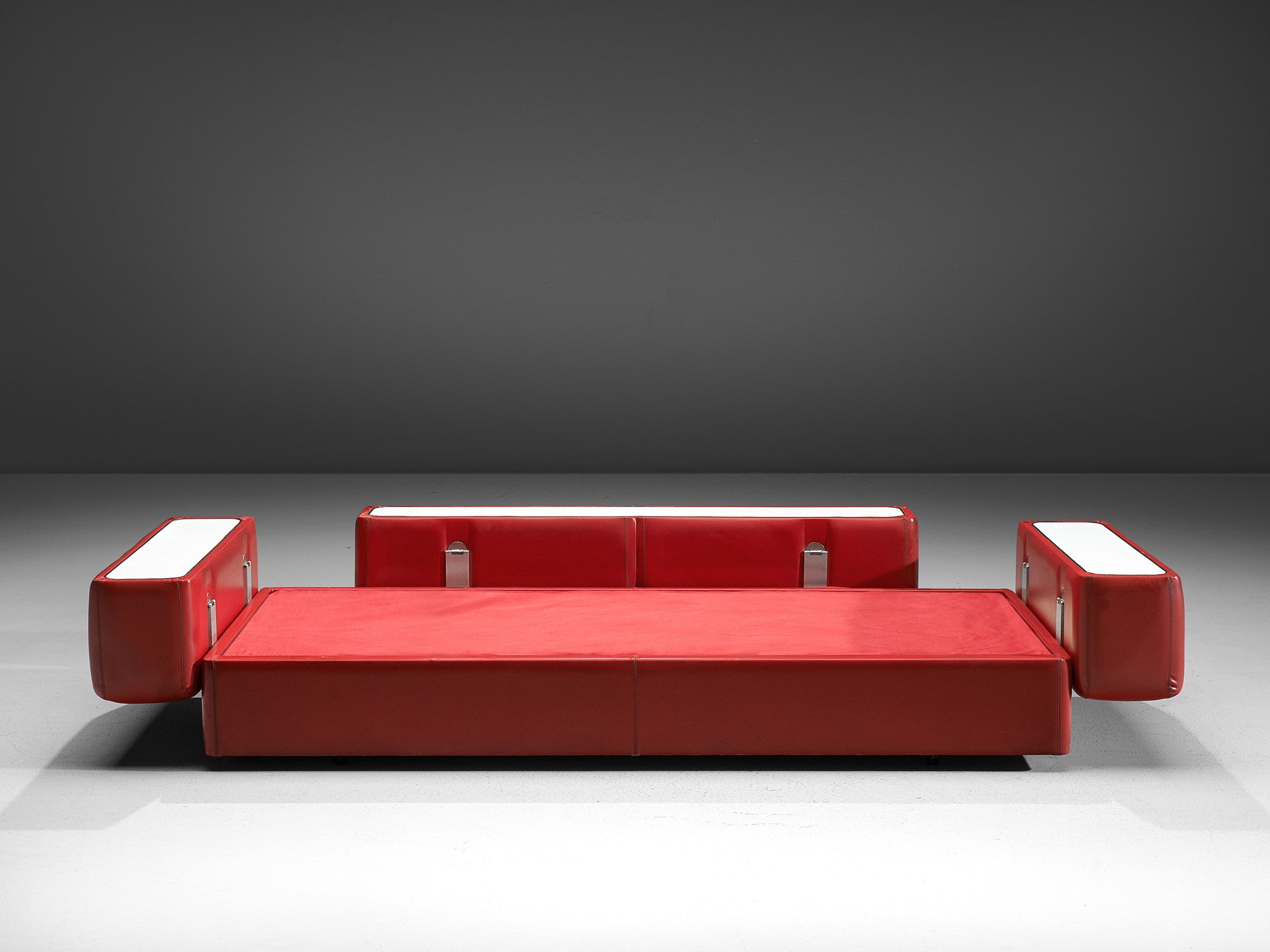 Tito Agnoli for Cinova Daybed Sofa in Red Upholstery Seating Morentz