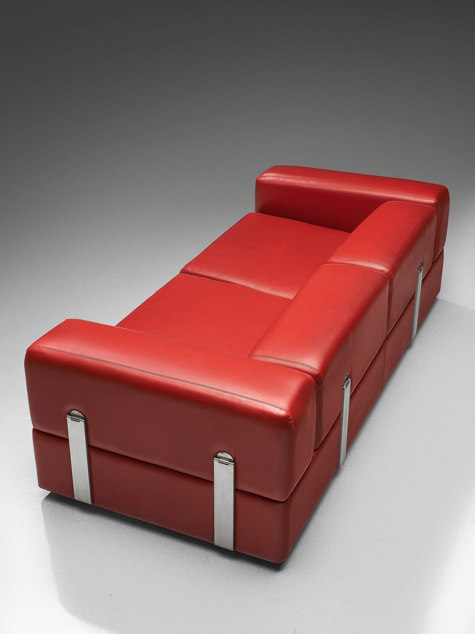 Tito Agnoli for Cinova Daybed Sofa in Red Upholstery Seating Morentz