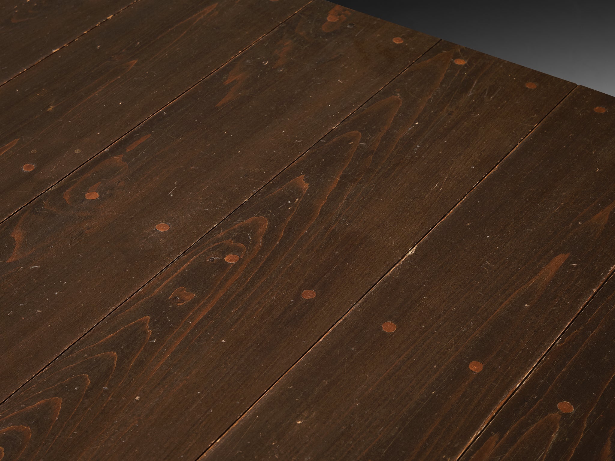 Dom Hans van der Laan Low Coffee Table or Console in Pine and Copper Tables Morentz