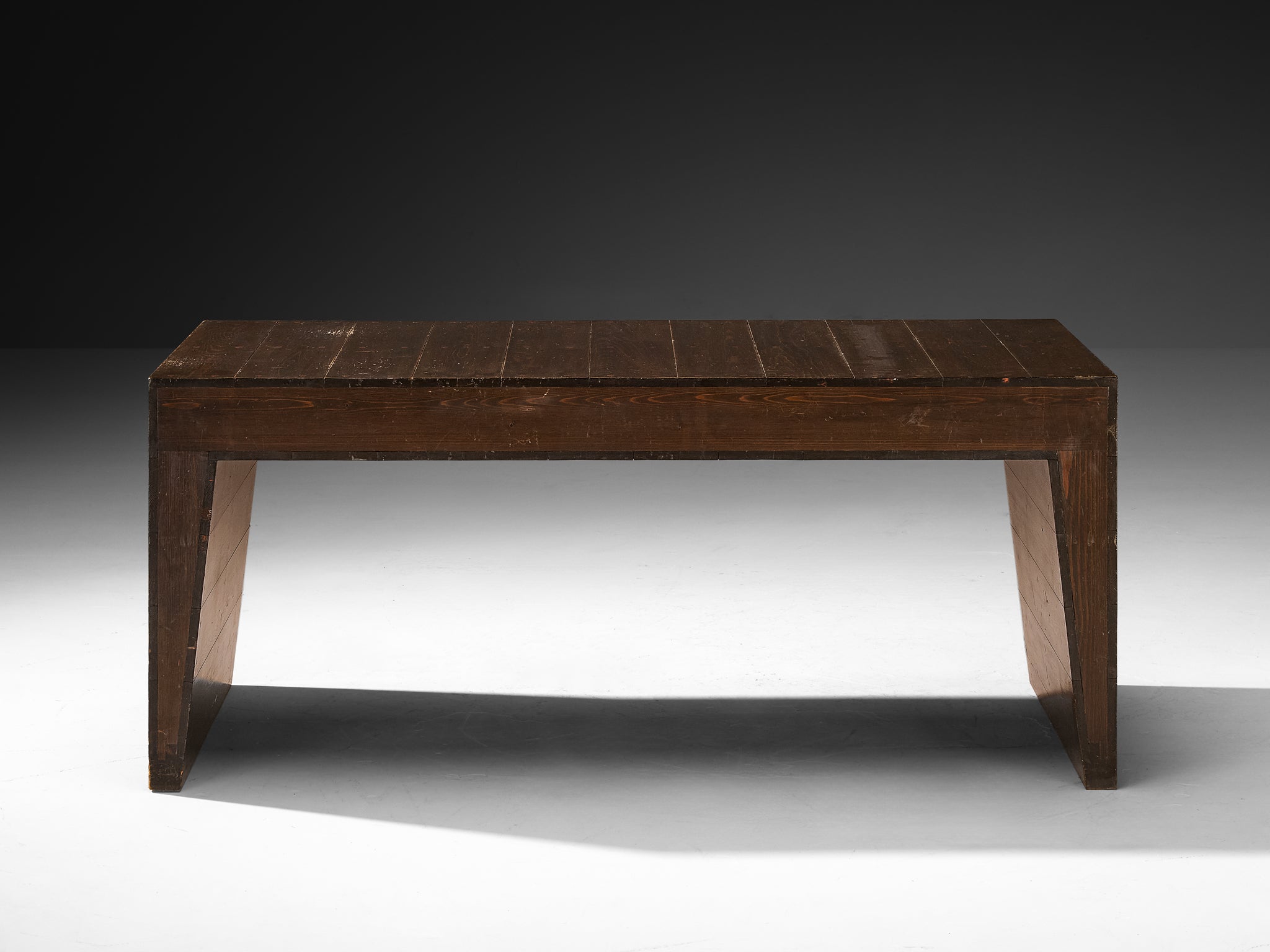 Dom Hans van der Laan Low Coffee Table or Console in Pine and Copper Tables Morentz